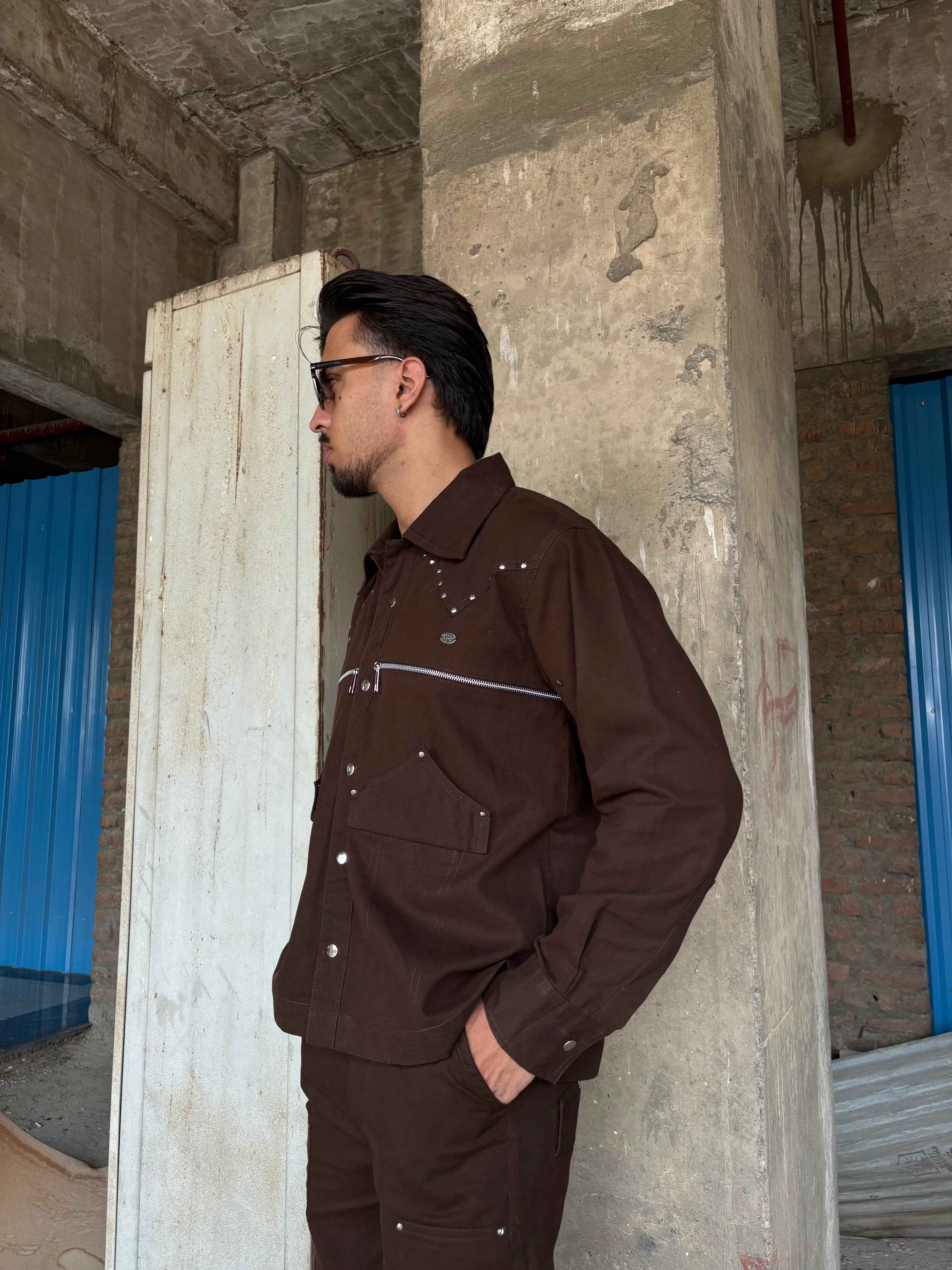Umber Brown Men Co-ord Set