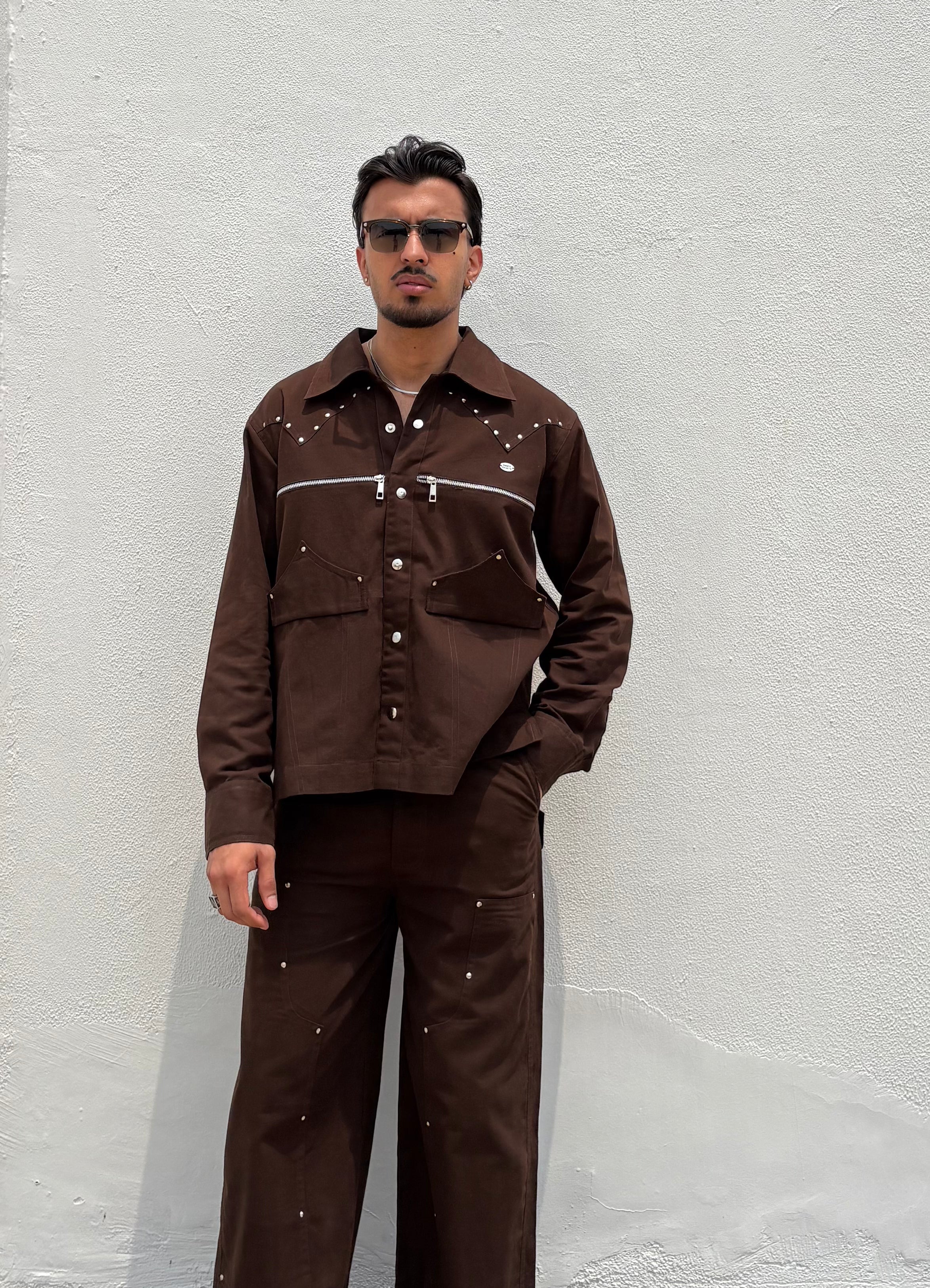 Umber Brown Men Co-ord Set