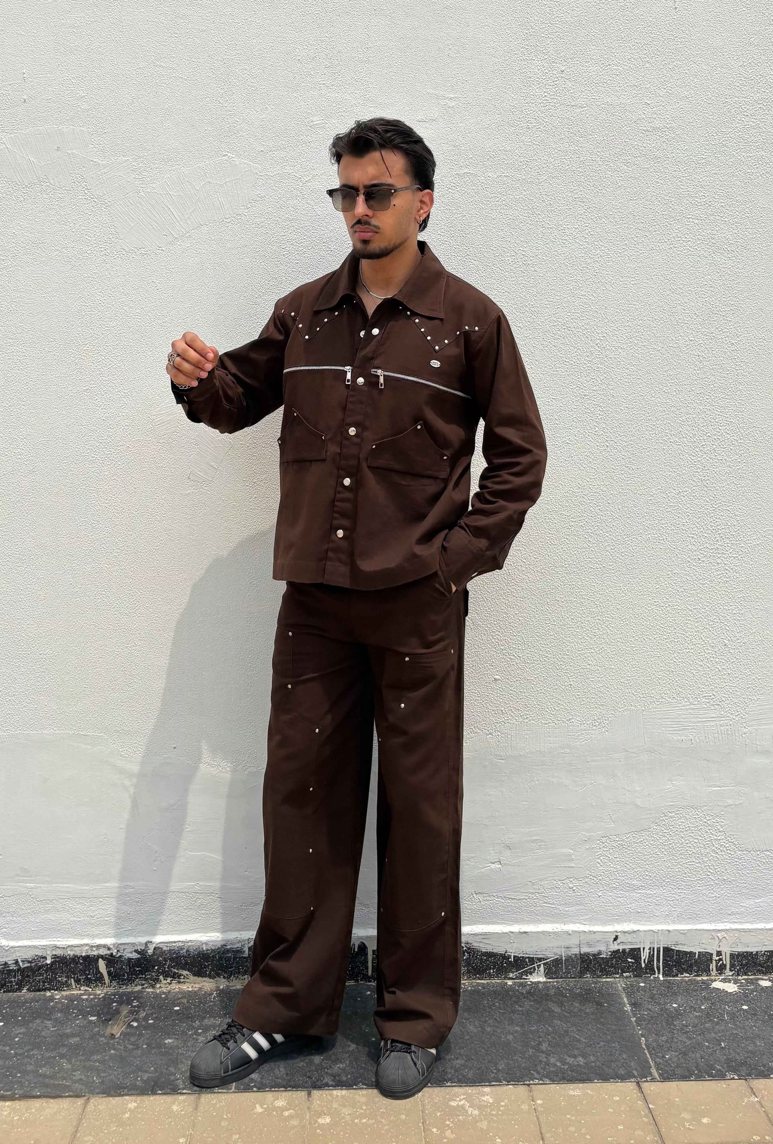 Umber Brown Men Co-ord Set