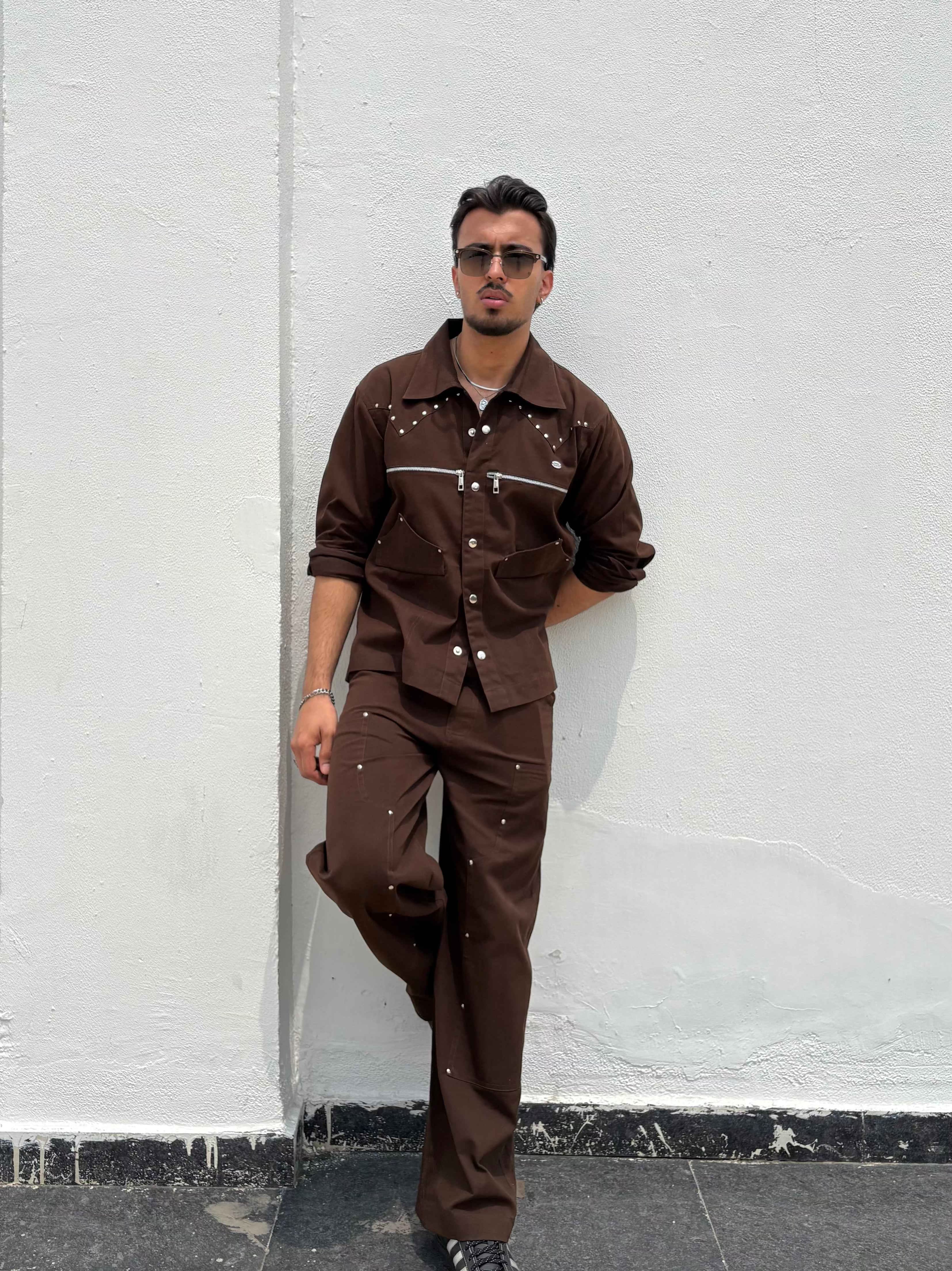 Umber Brown Men Co-ord Set
