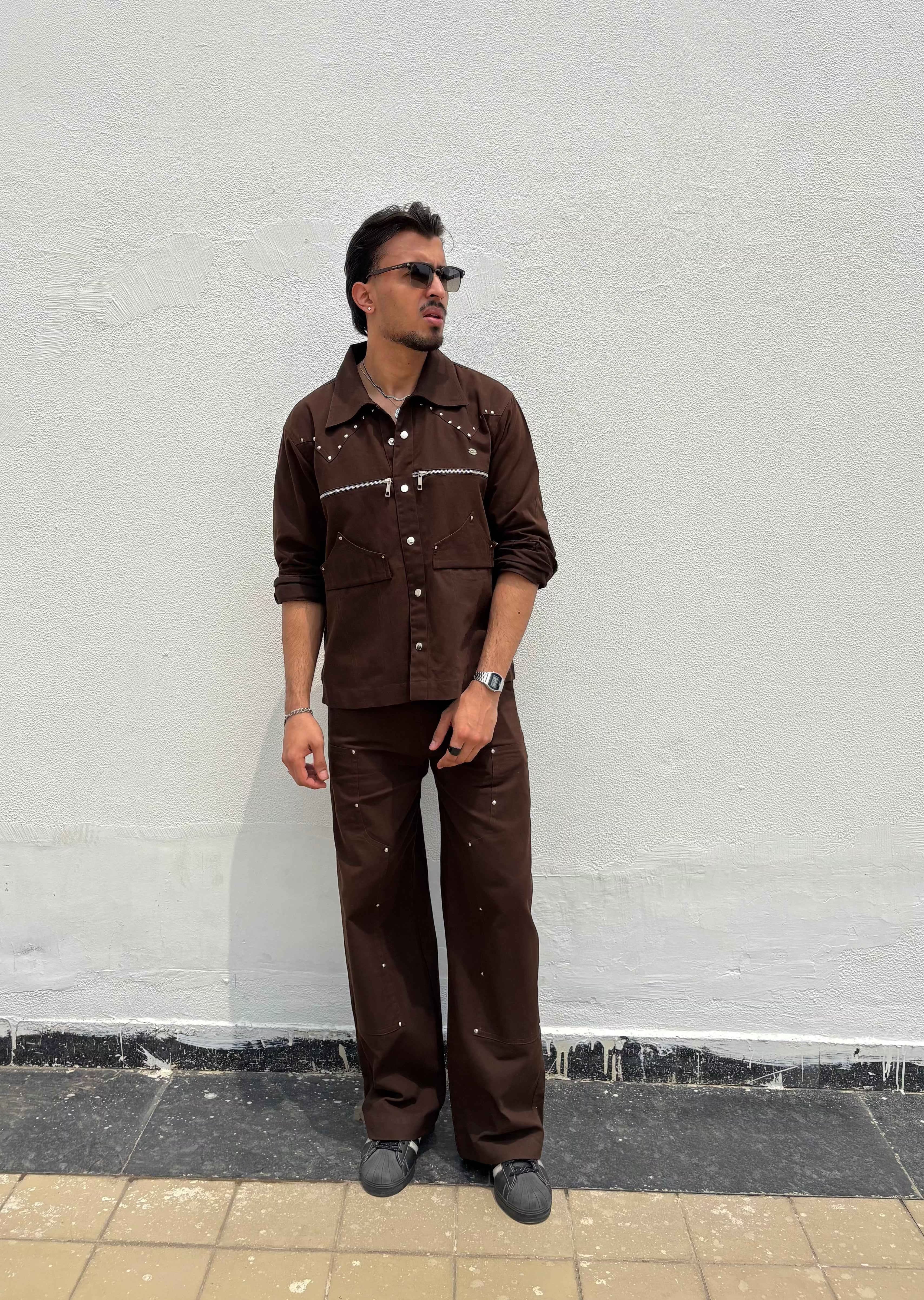 Umber Brown Men Co-ord Set