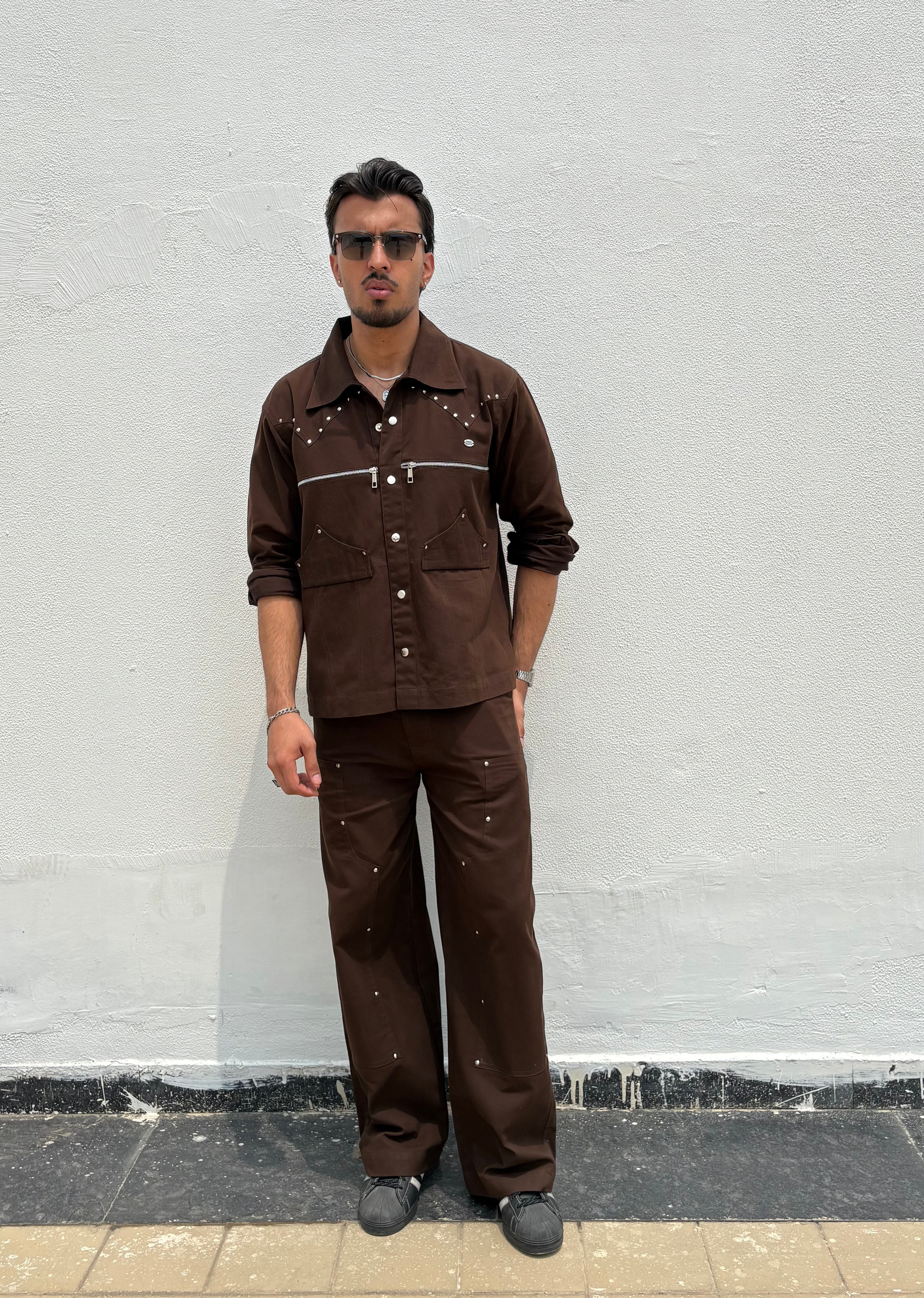 Umber Brown Men Co-ord Set