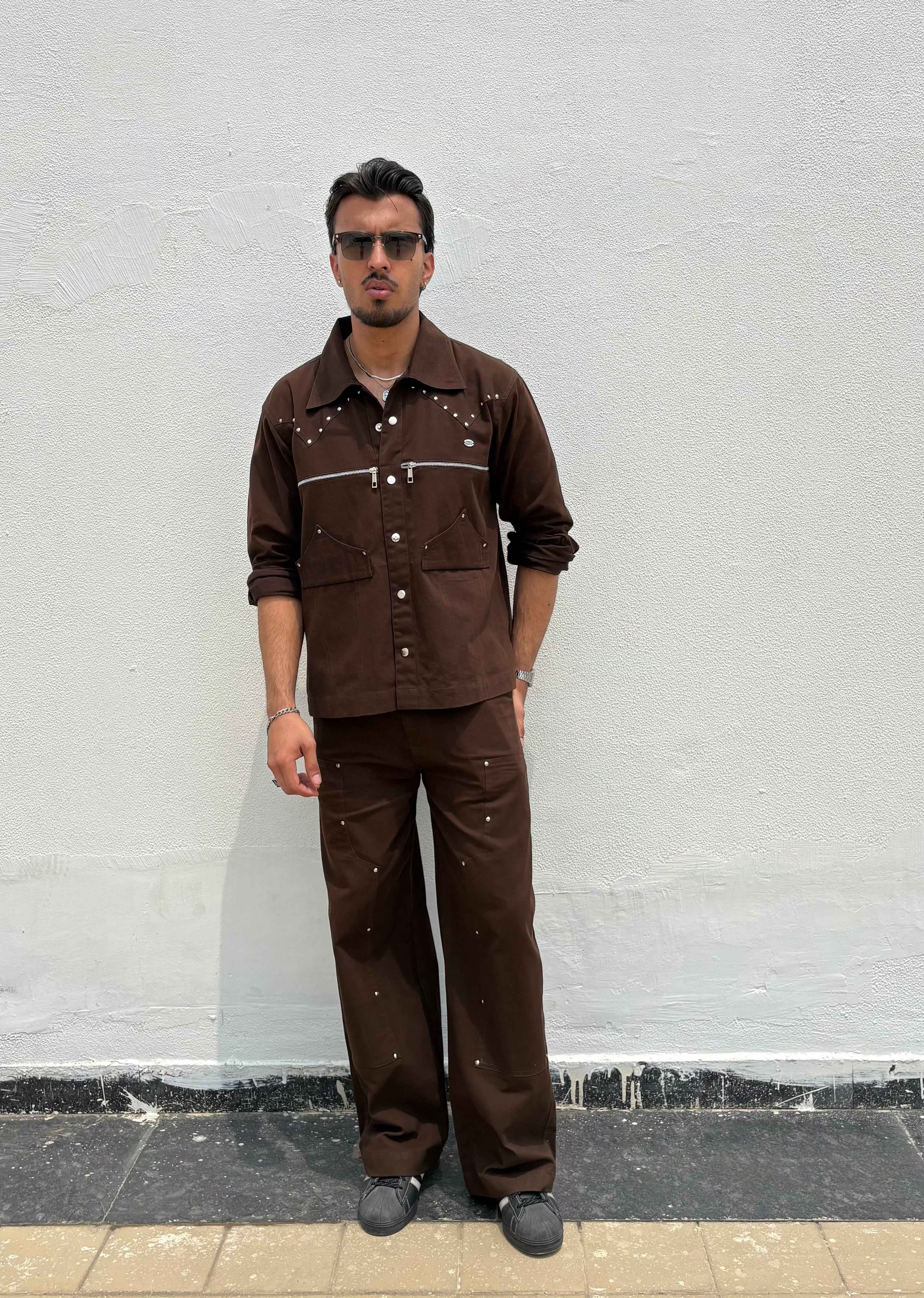 Umber Brown Men Co-ord Set