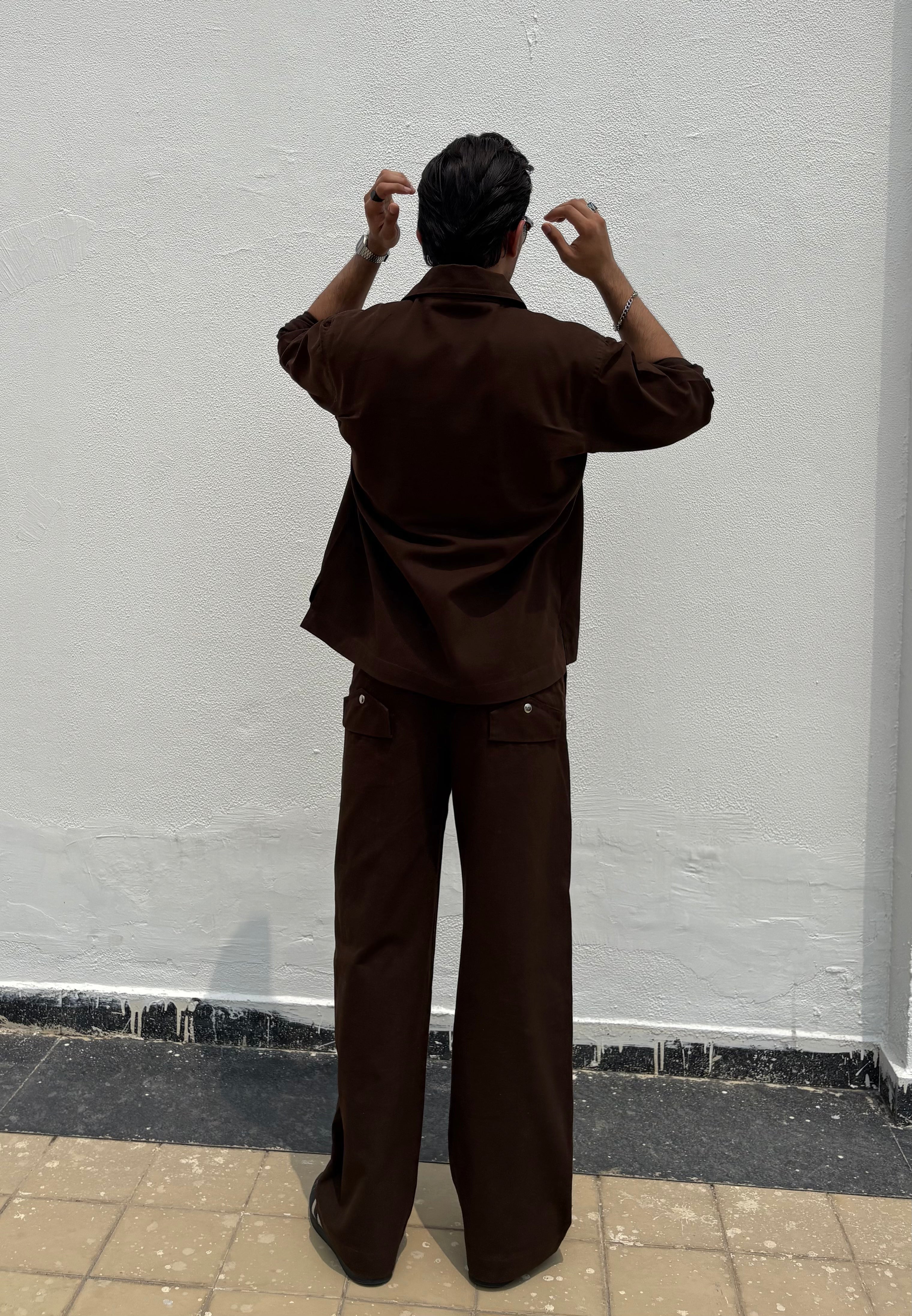 Umber Brown Men Co-ord Set