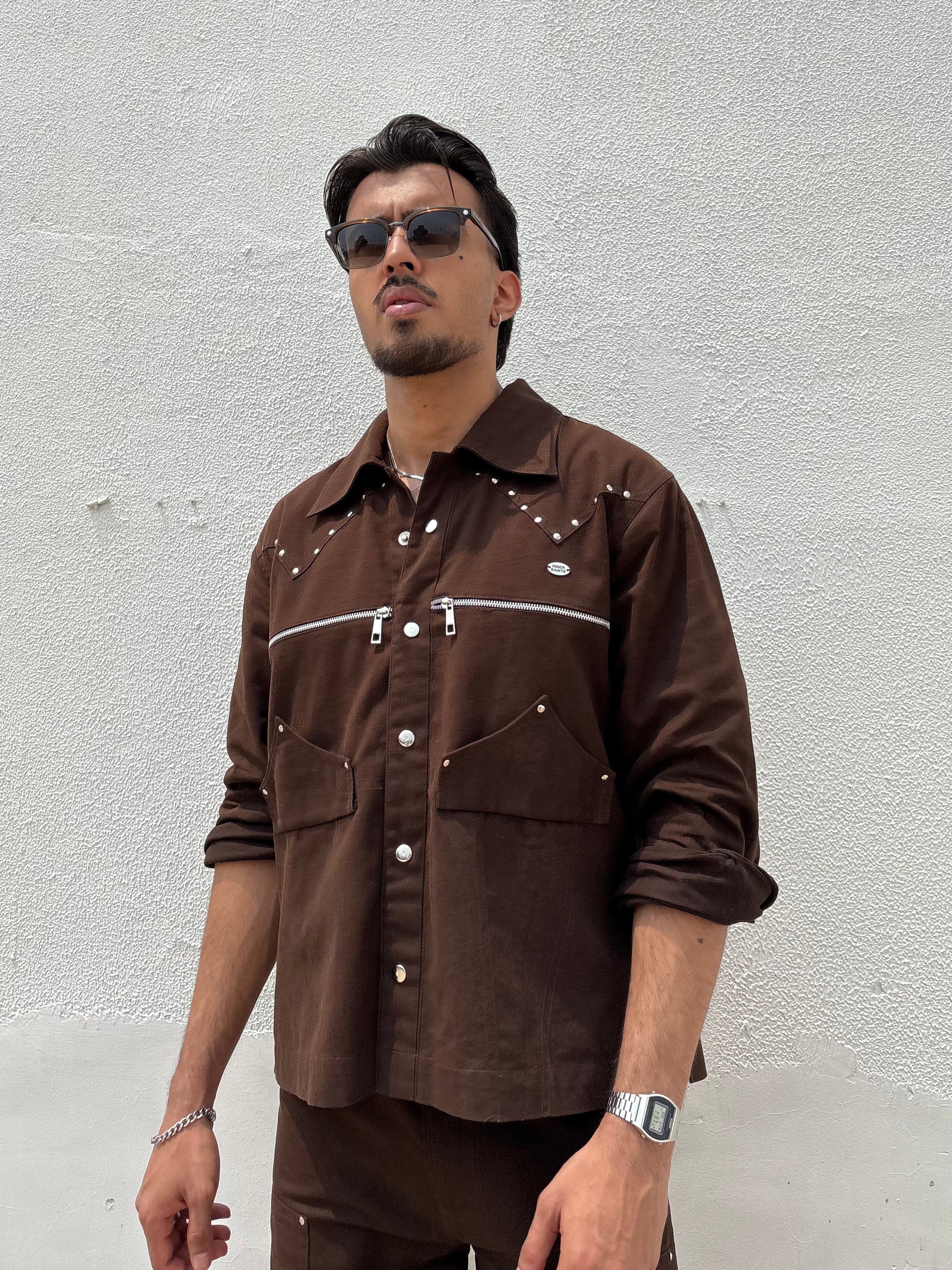 Umber Brown Men Co-ord Set