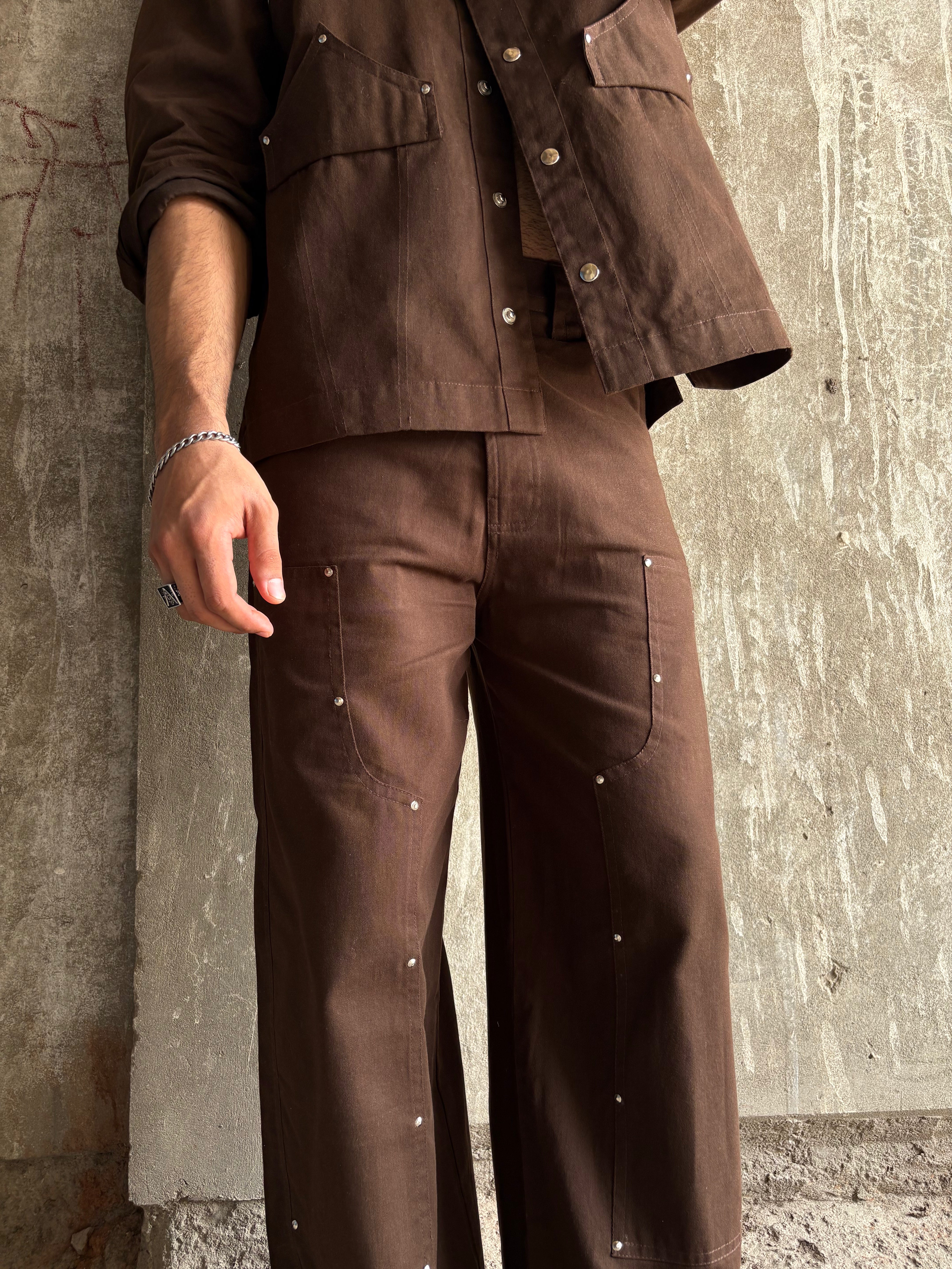 Umber Brown Men Co-ord Set