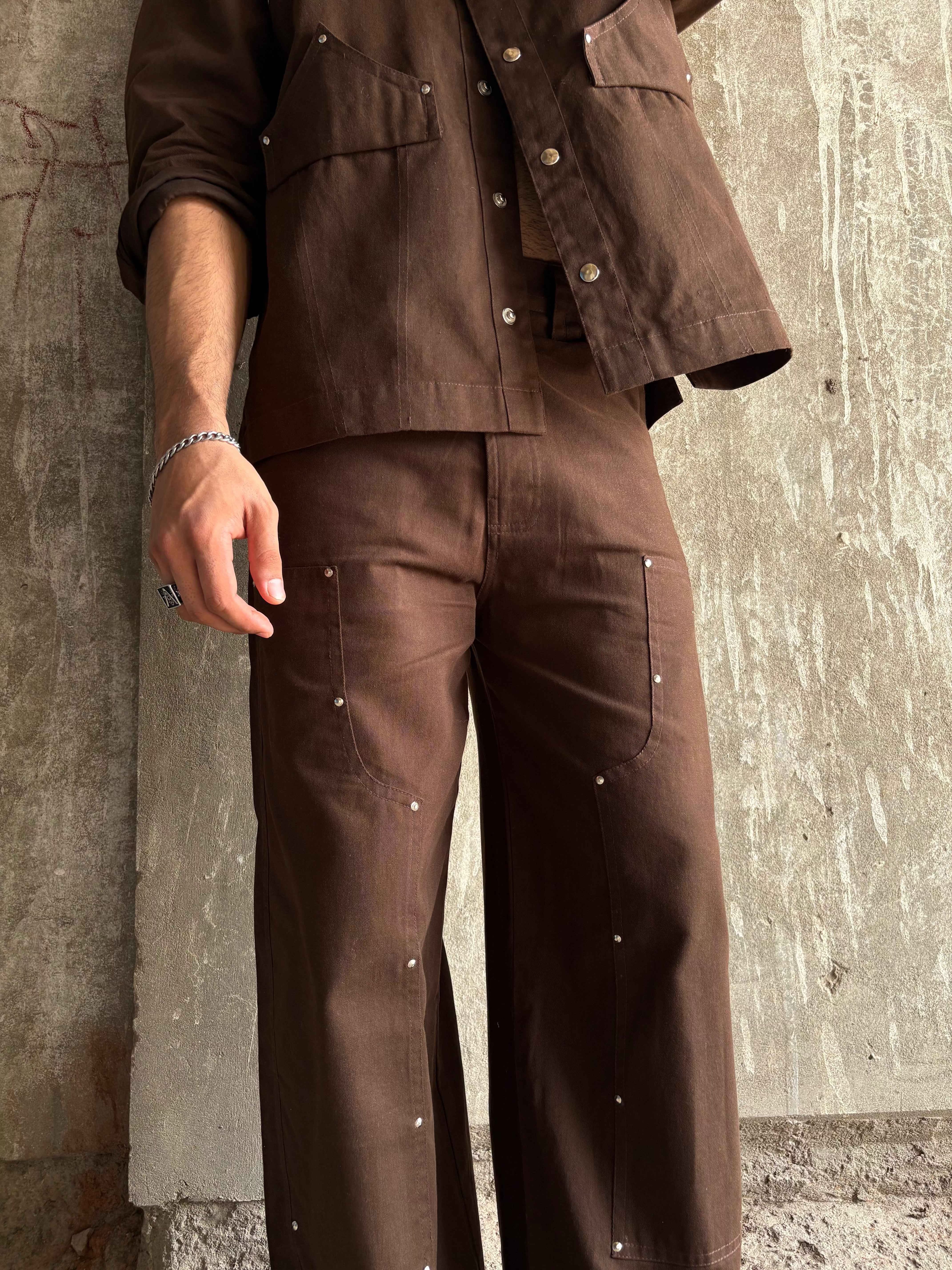 Umber Brown Men Co-ord Set