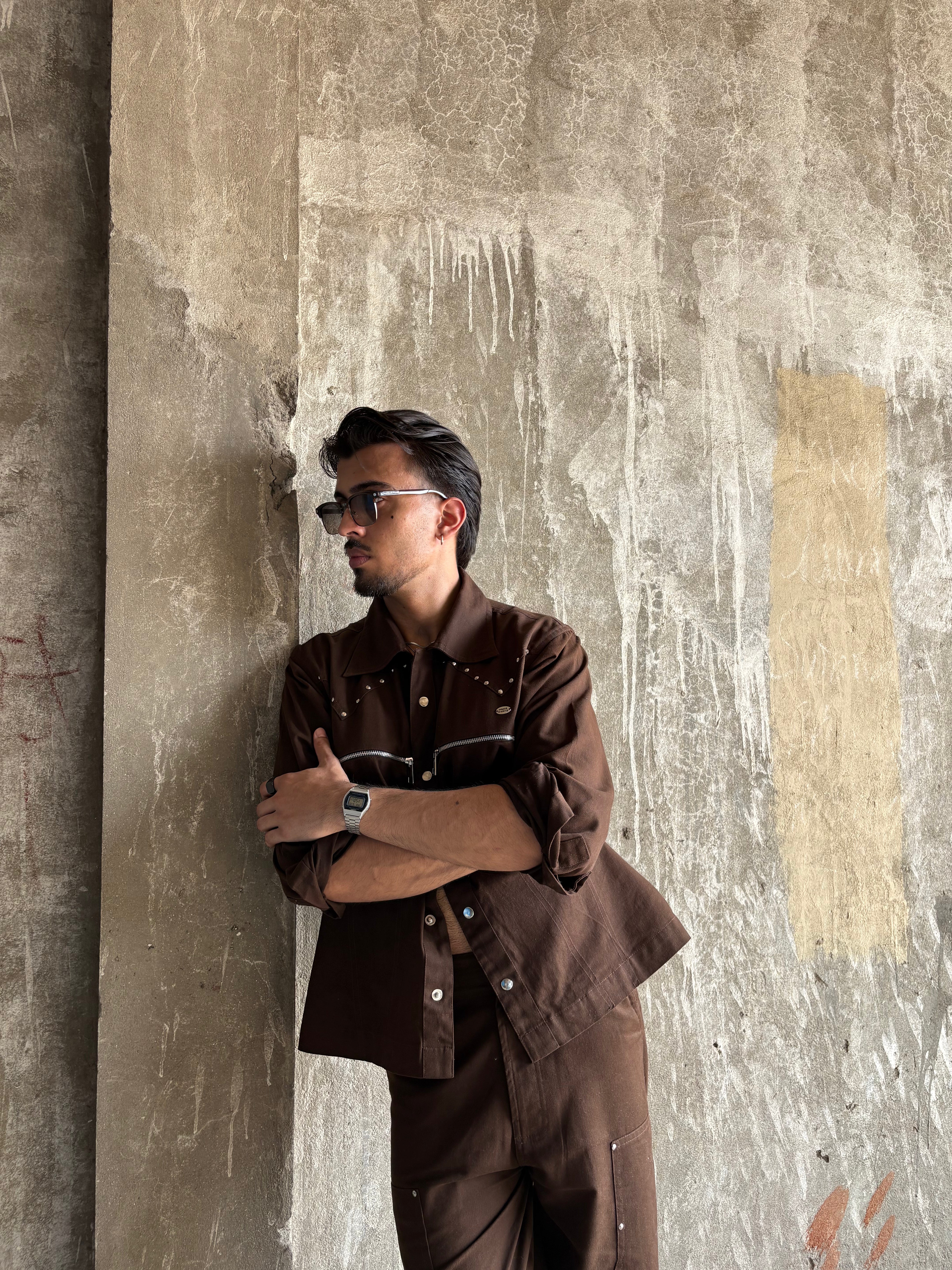Umber Brown Men Co-ord Set