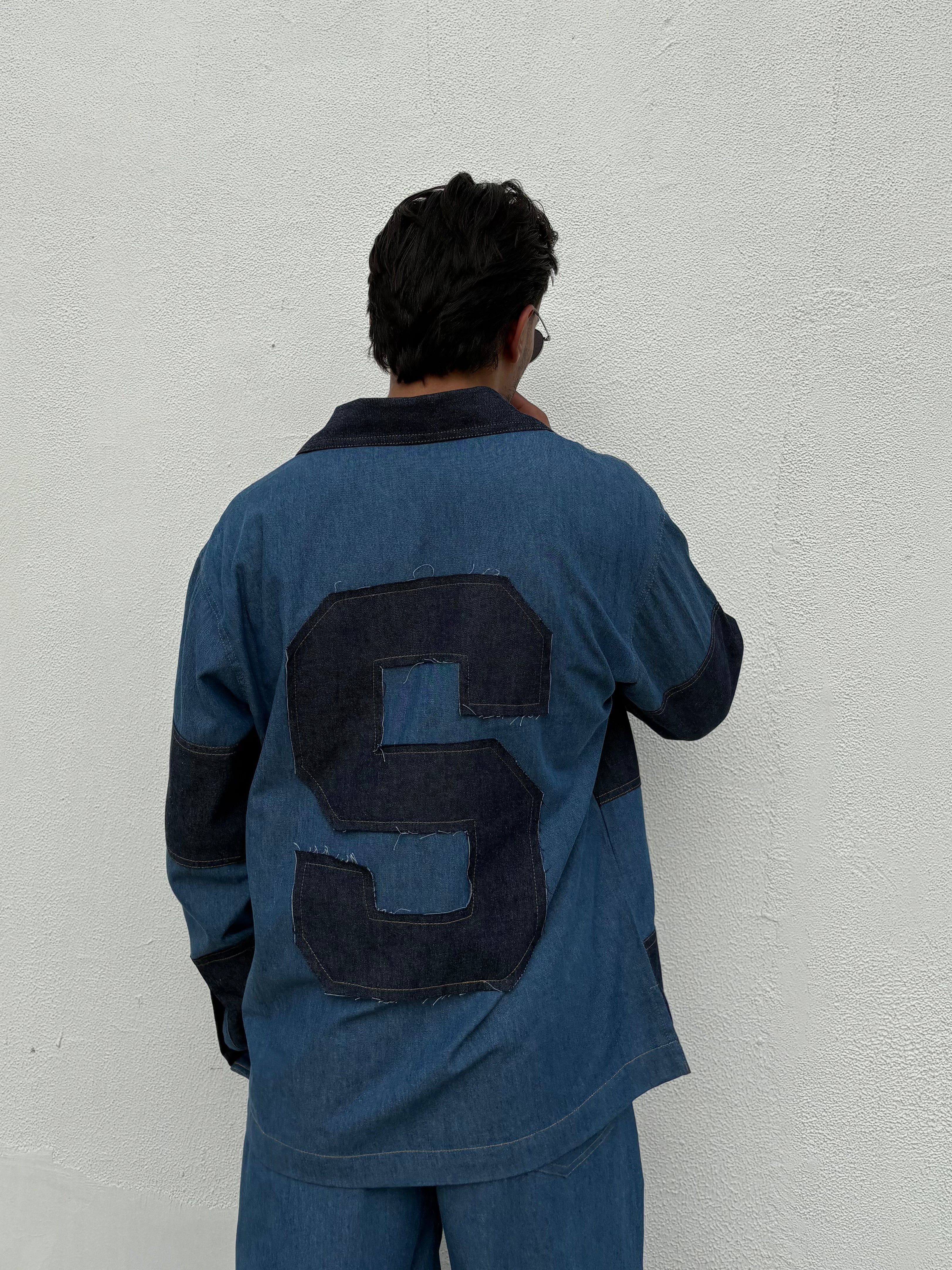 Denim Patchwork Shirt & pants set