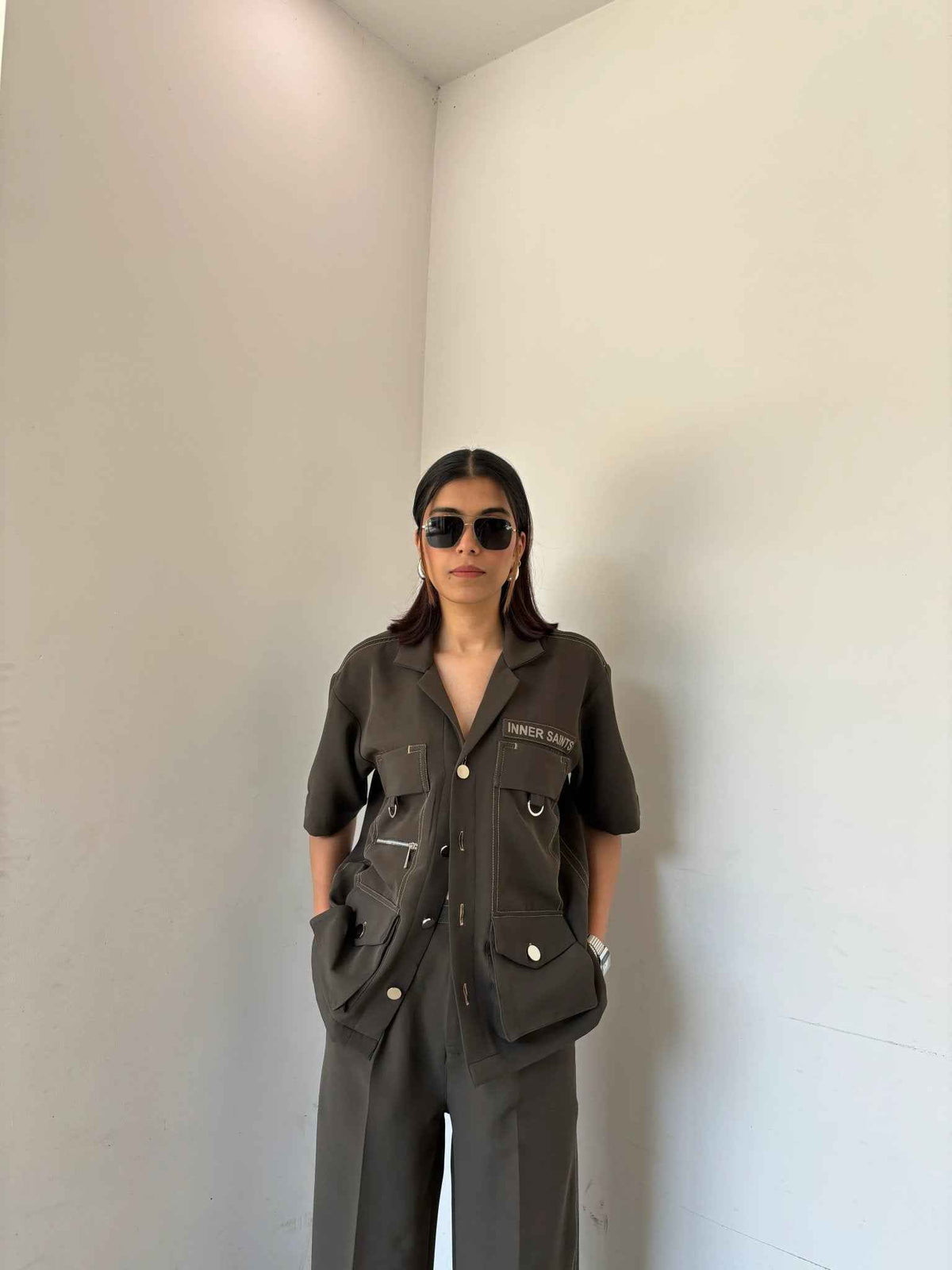 Dark Olive Co-ord Set