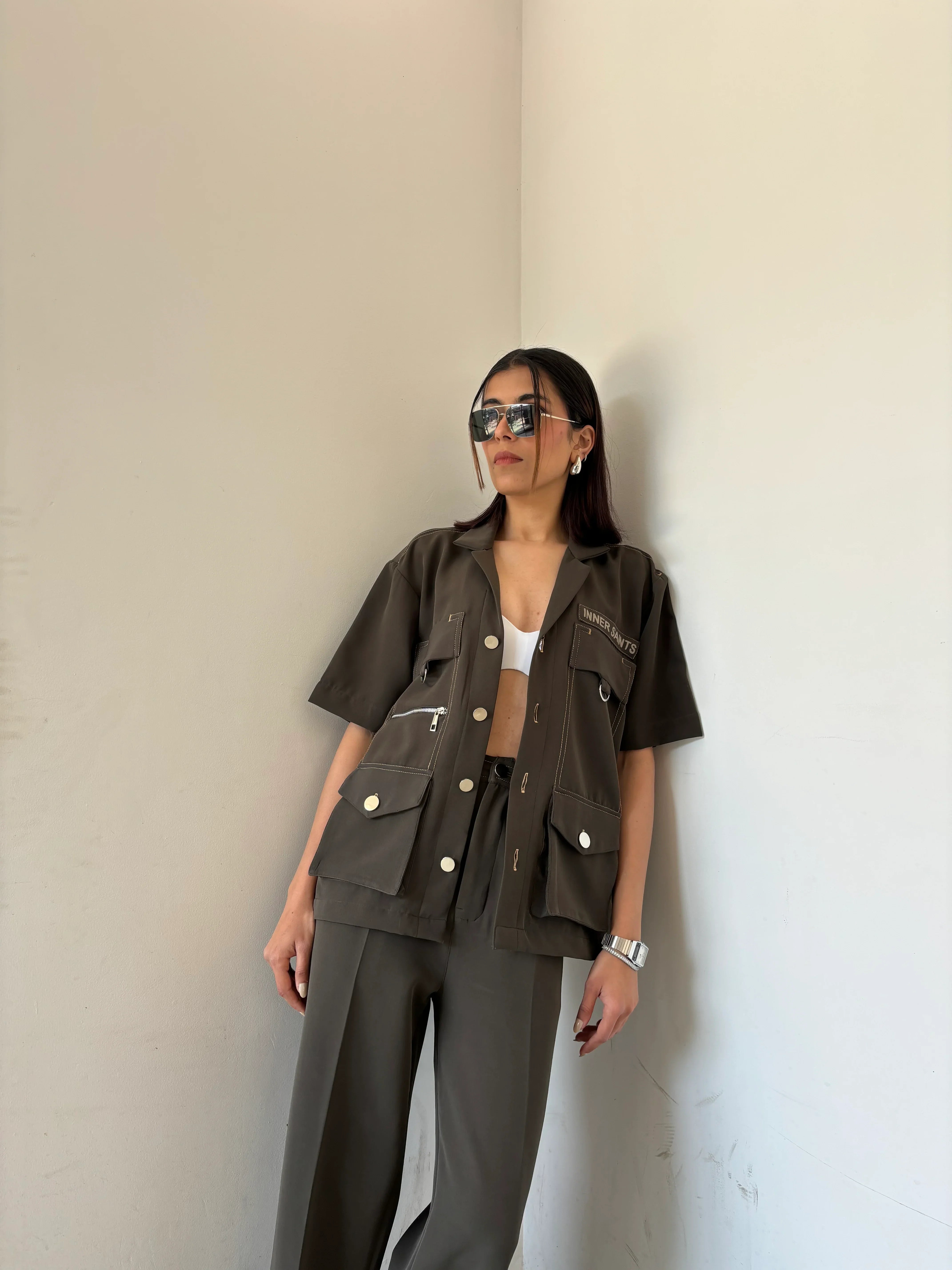 Dark Olive Co-ord Set