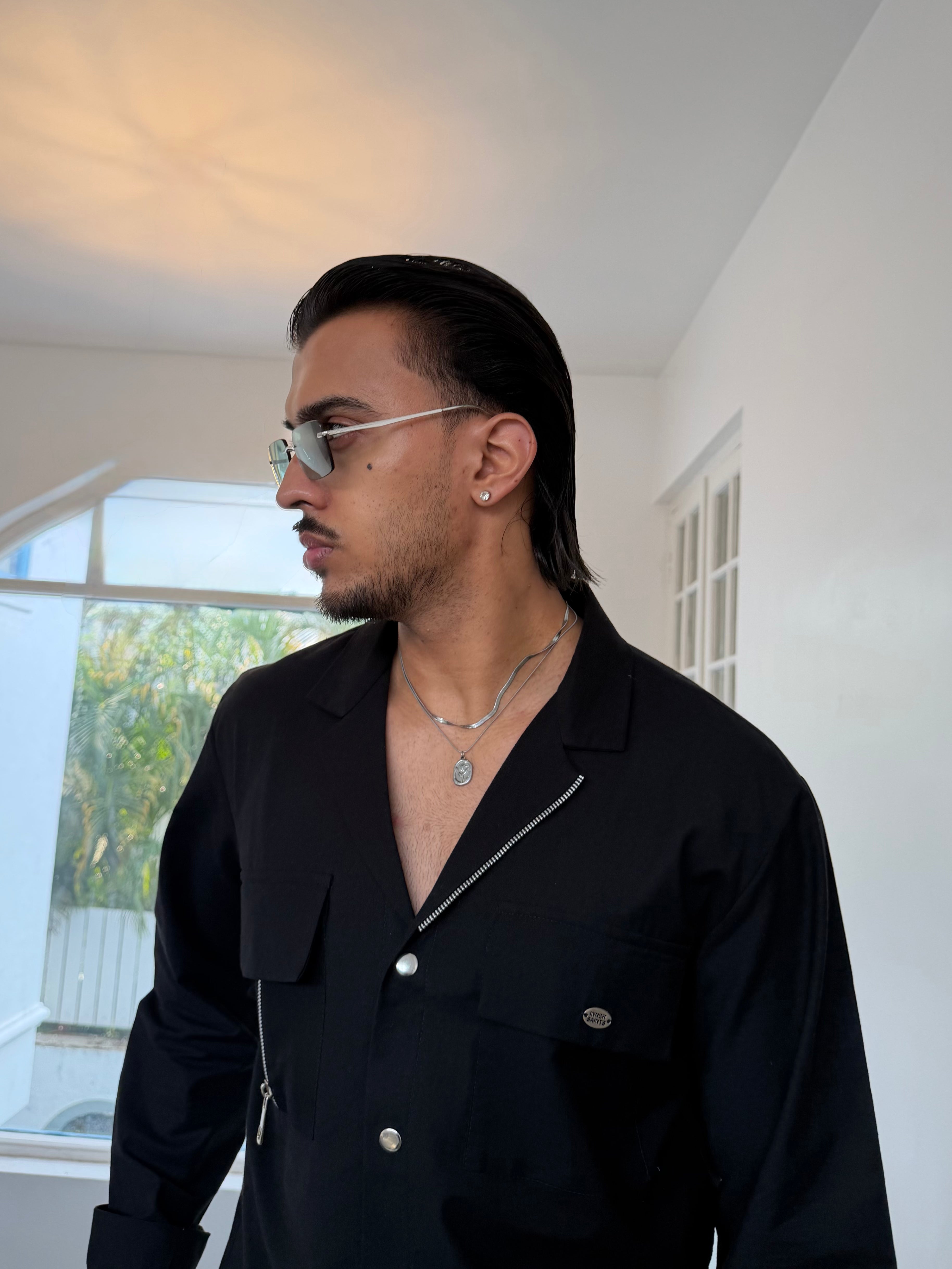 Black Linen Men Set