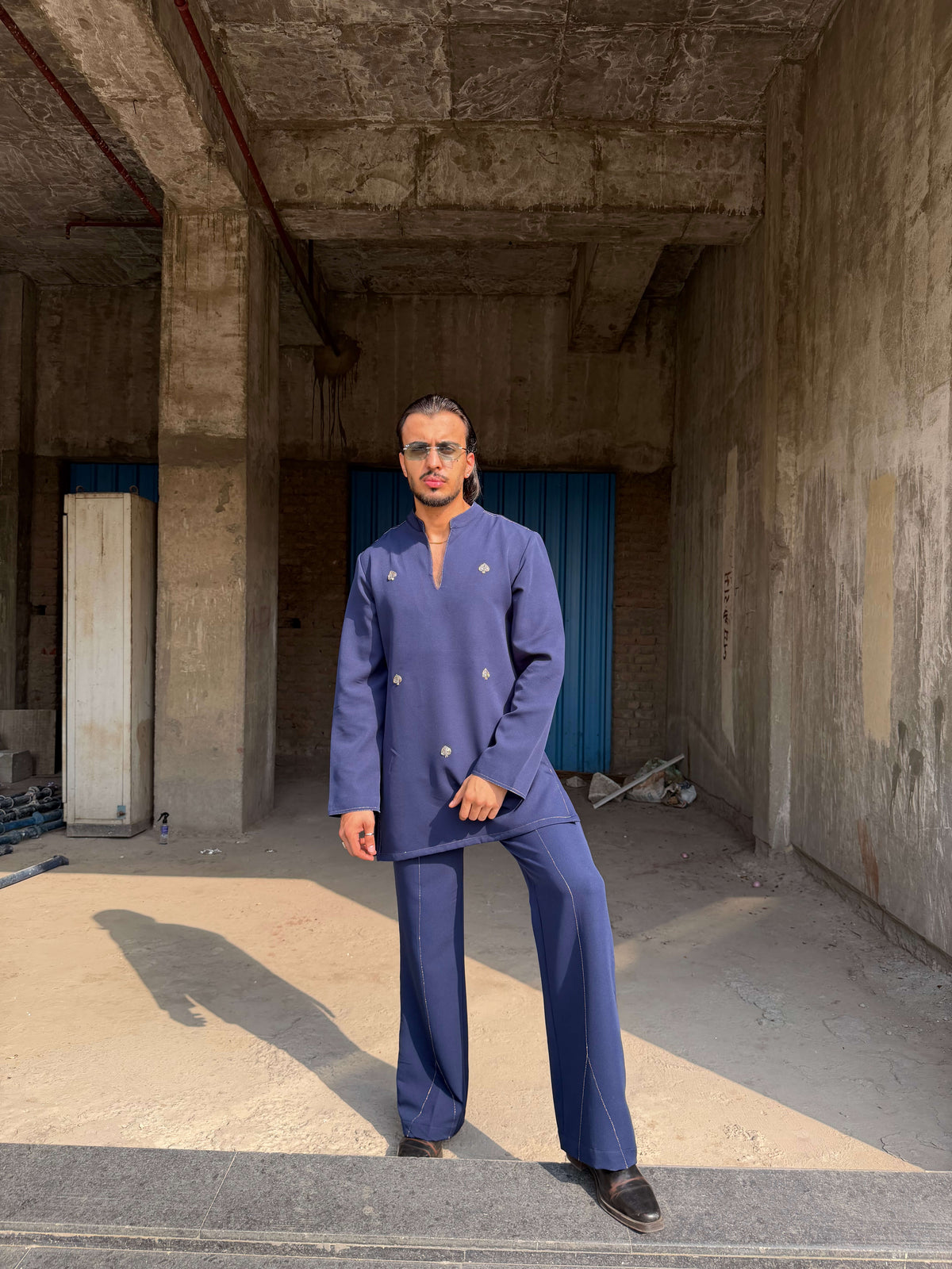 Blue Hearts Kurta Set