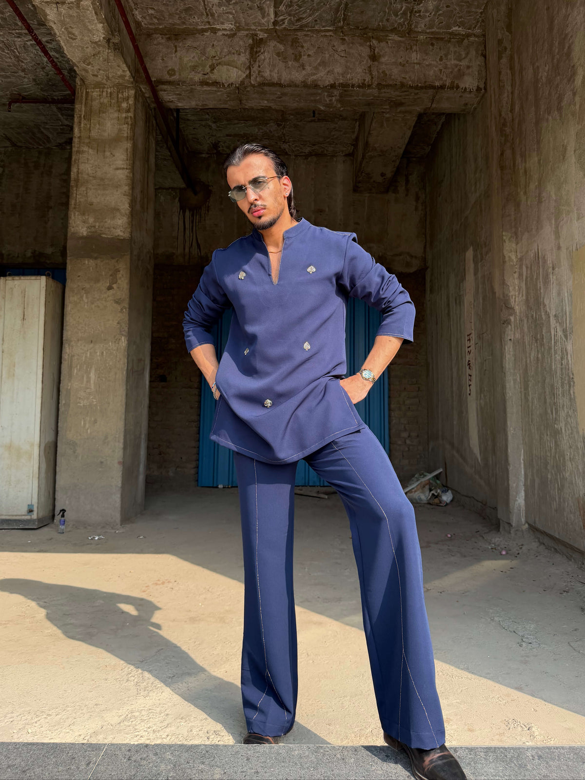 Blue Hearts Kurta Set