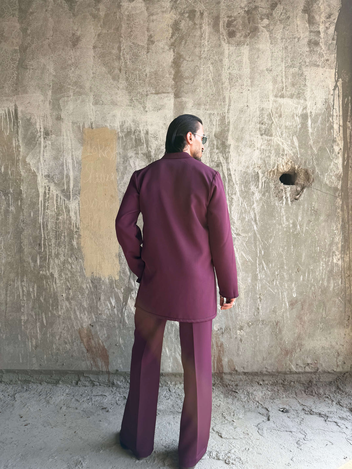 Wine Kurta Set