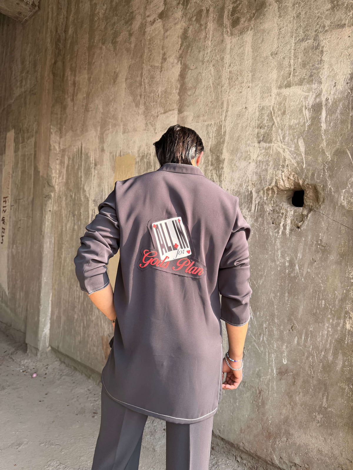 Grey Kurta Set