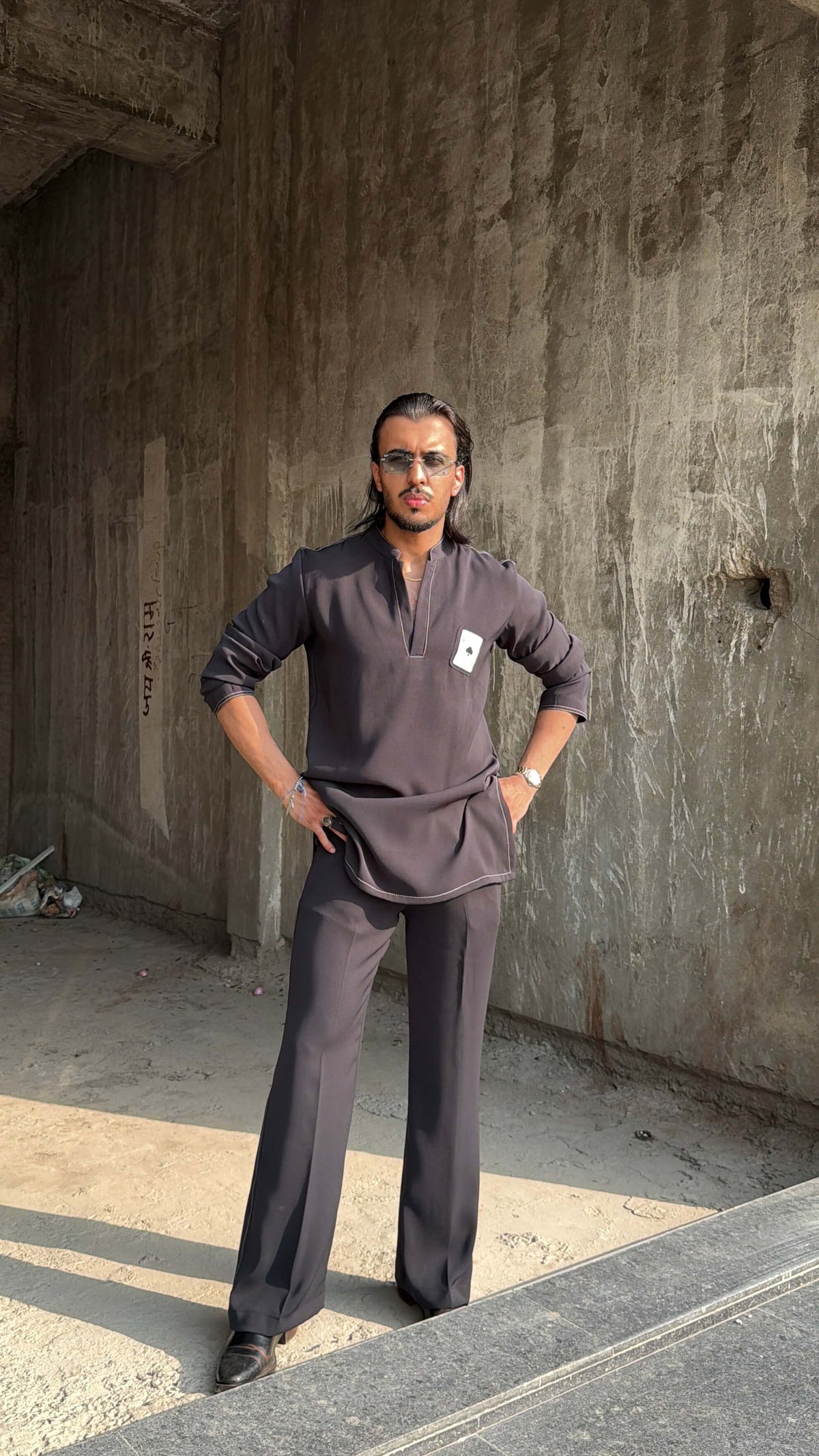 Grey Kurta Set