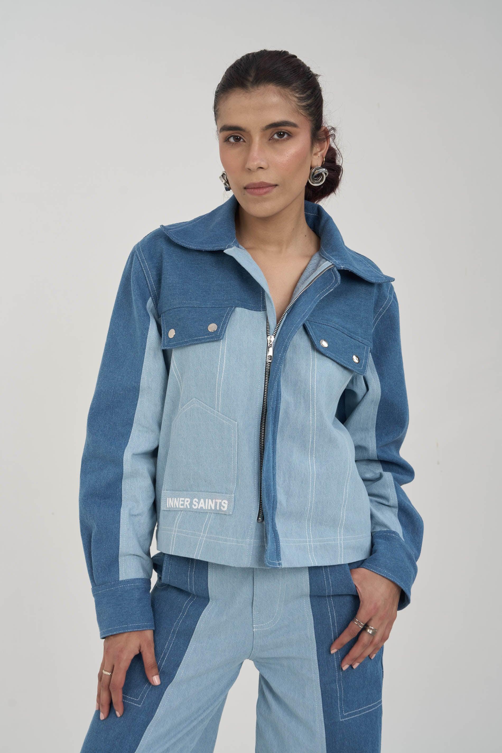 Twin Tone Women Denim Set