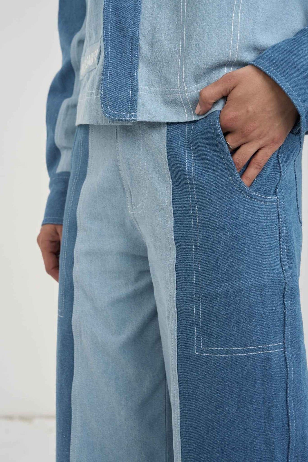 Twin Tone Women Denim Set