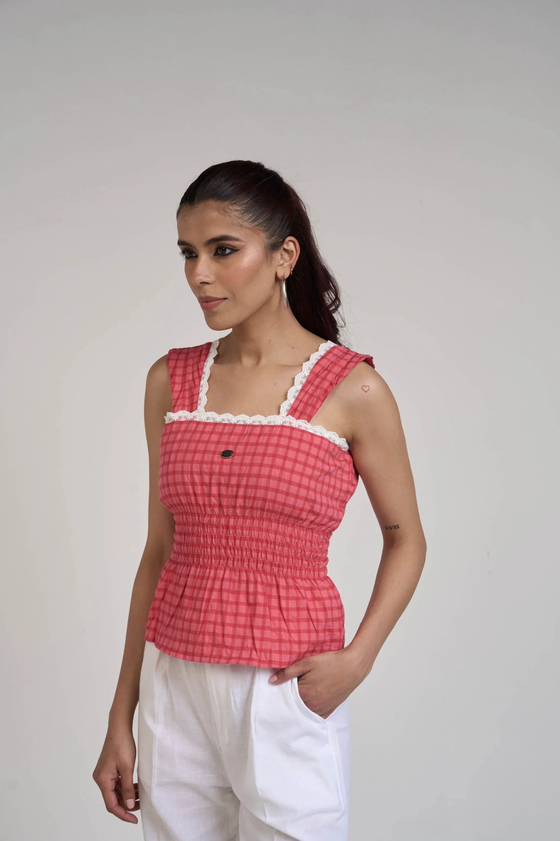 Red Gingham Top