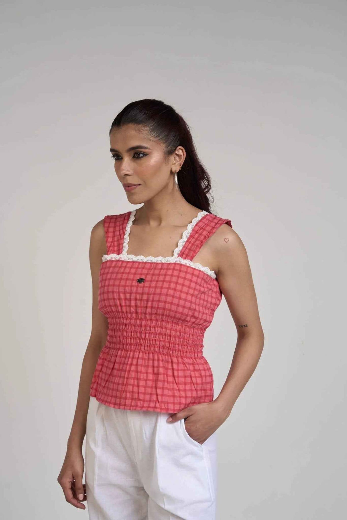 Red Gingham Top