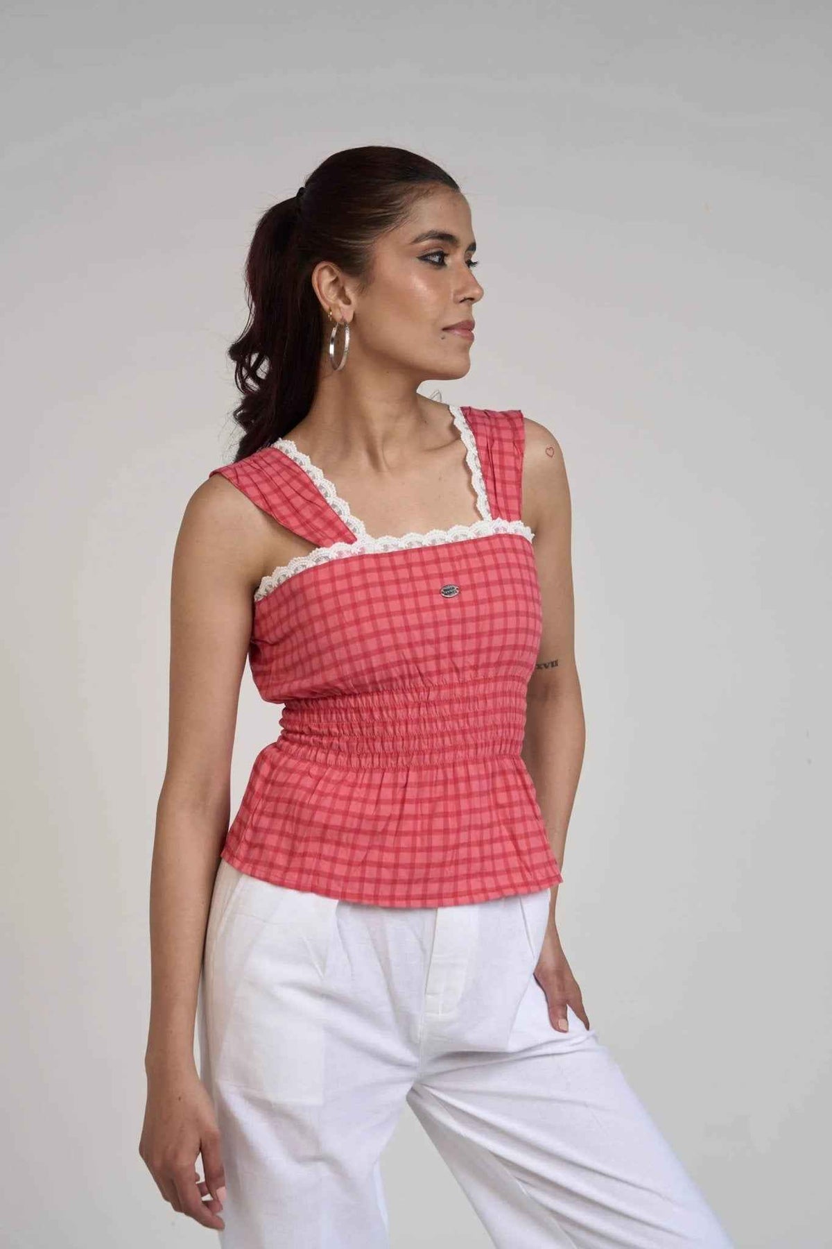Red Gingham Top