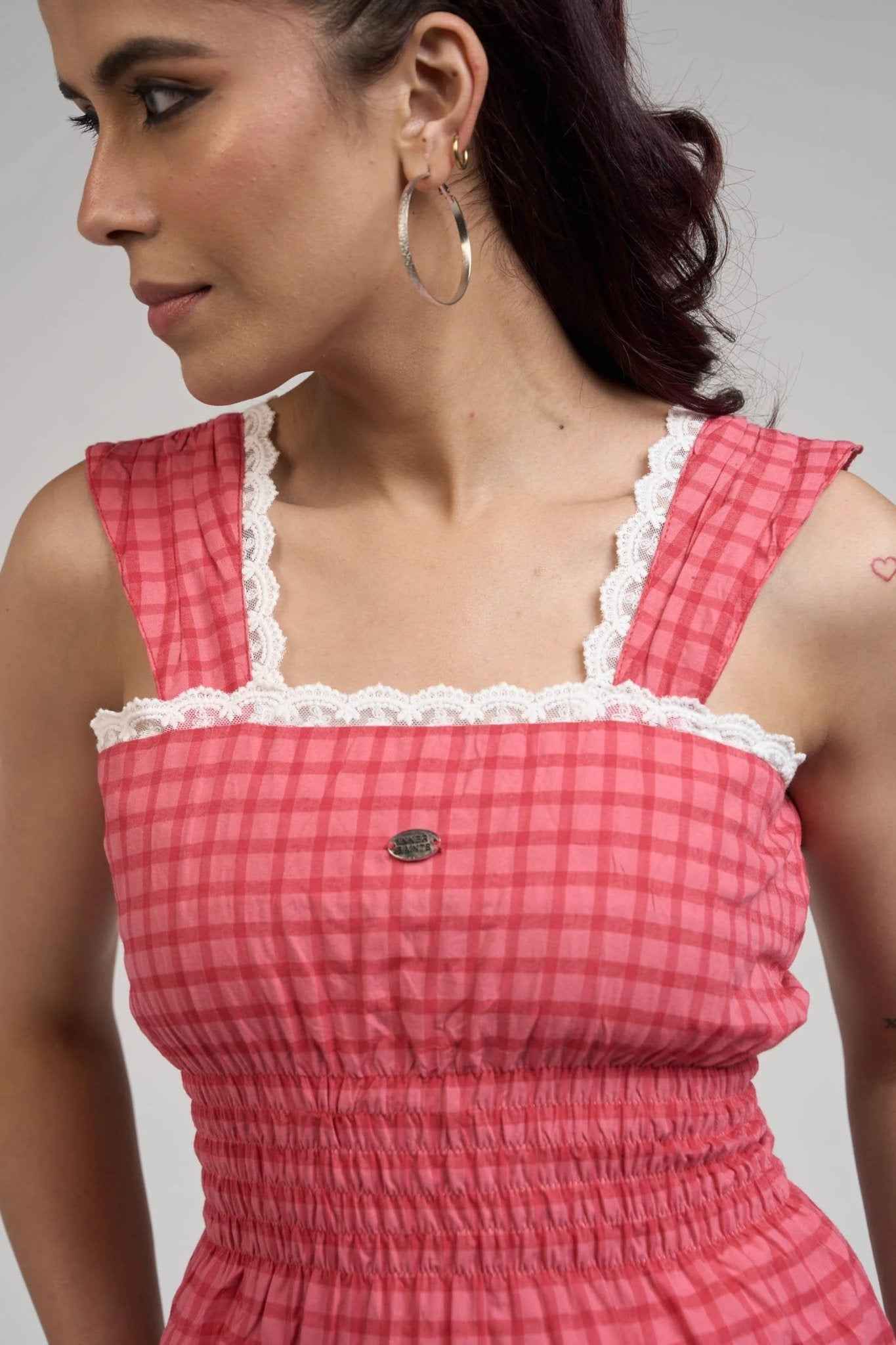 Red Gingham Top