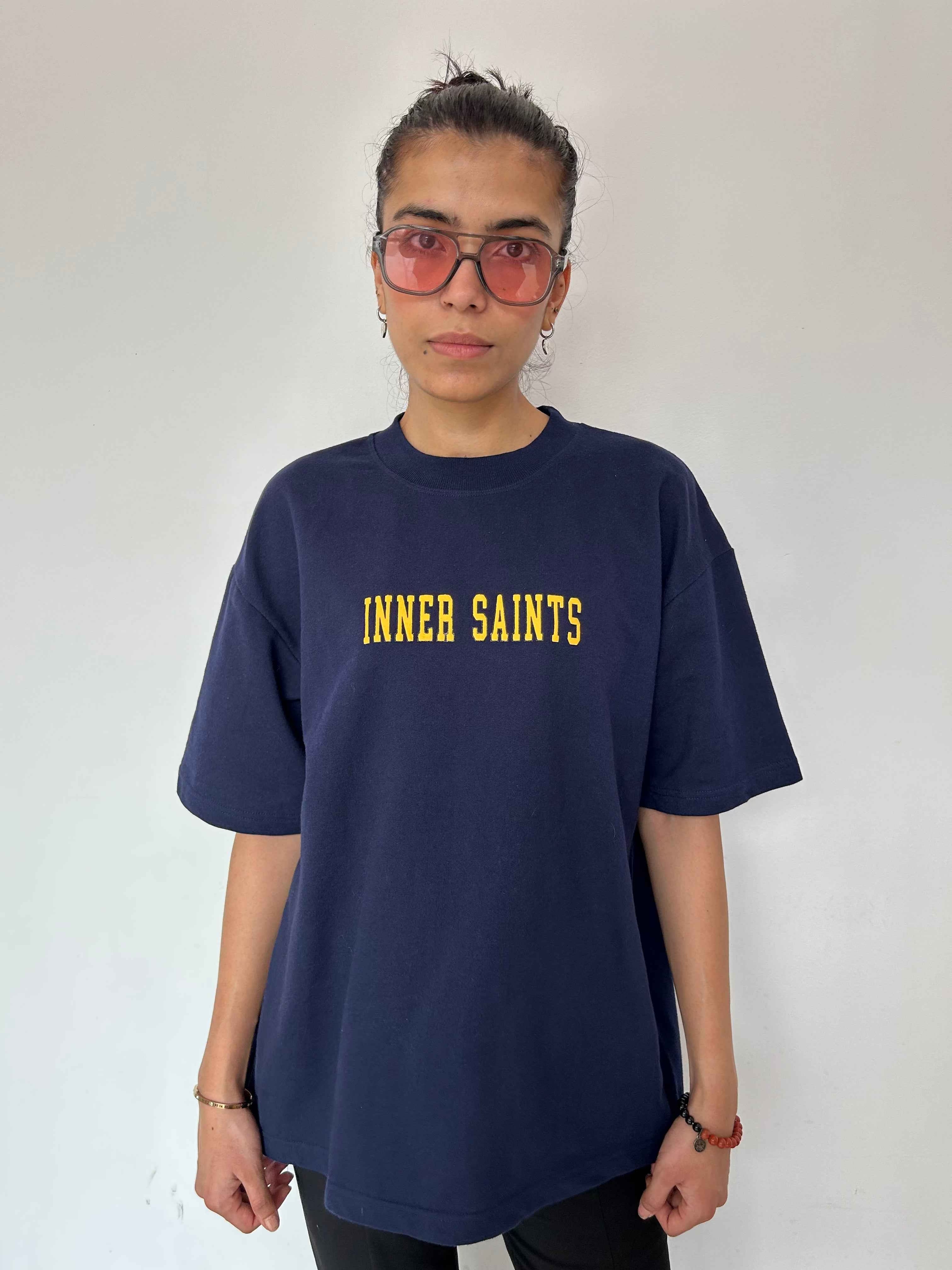 Swords & A Rose Navy Blue Oversized Tshirt