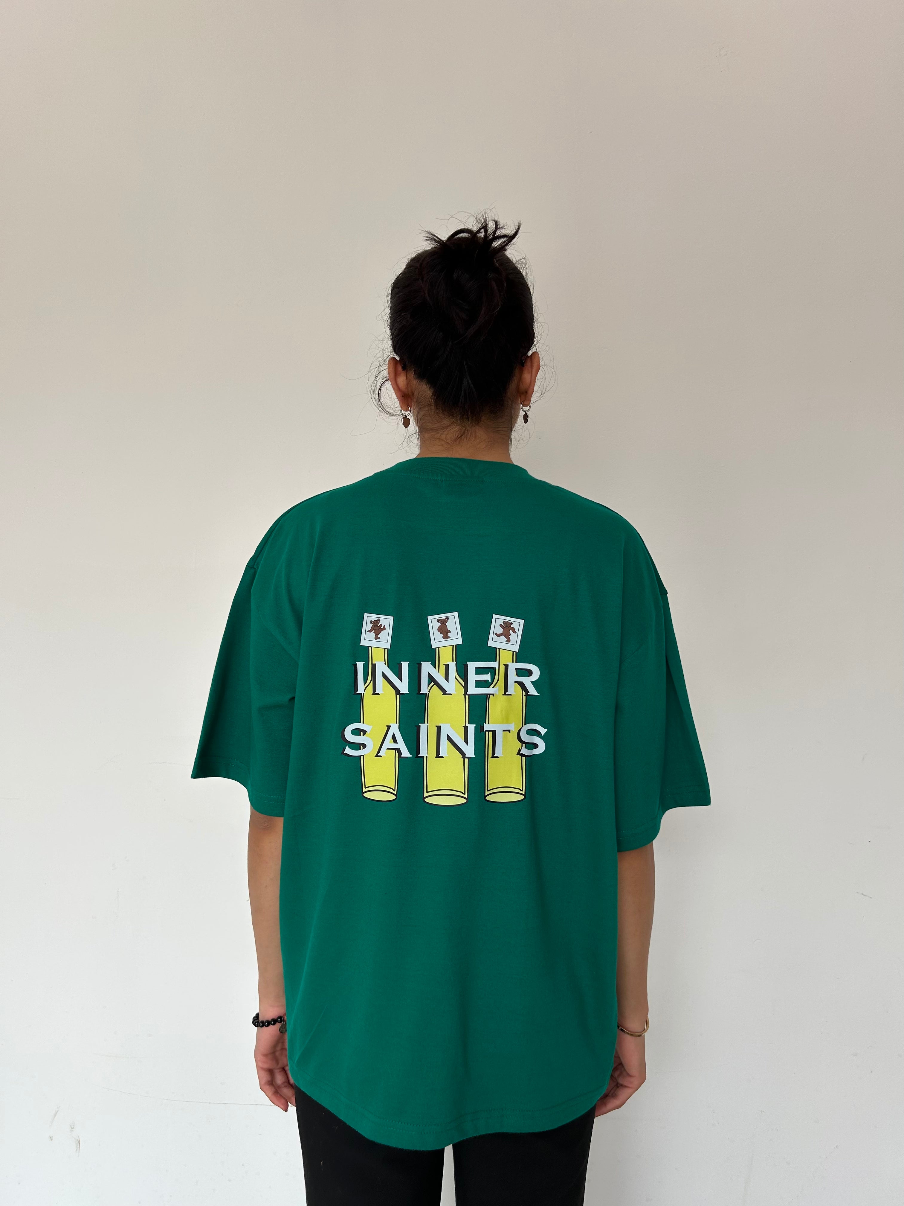 Drunk Enough Green Oversized T-shirt
