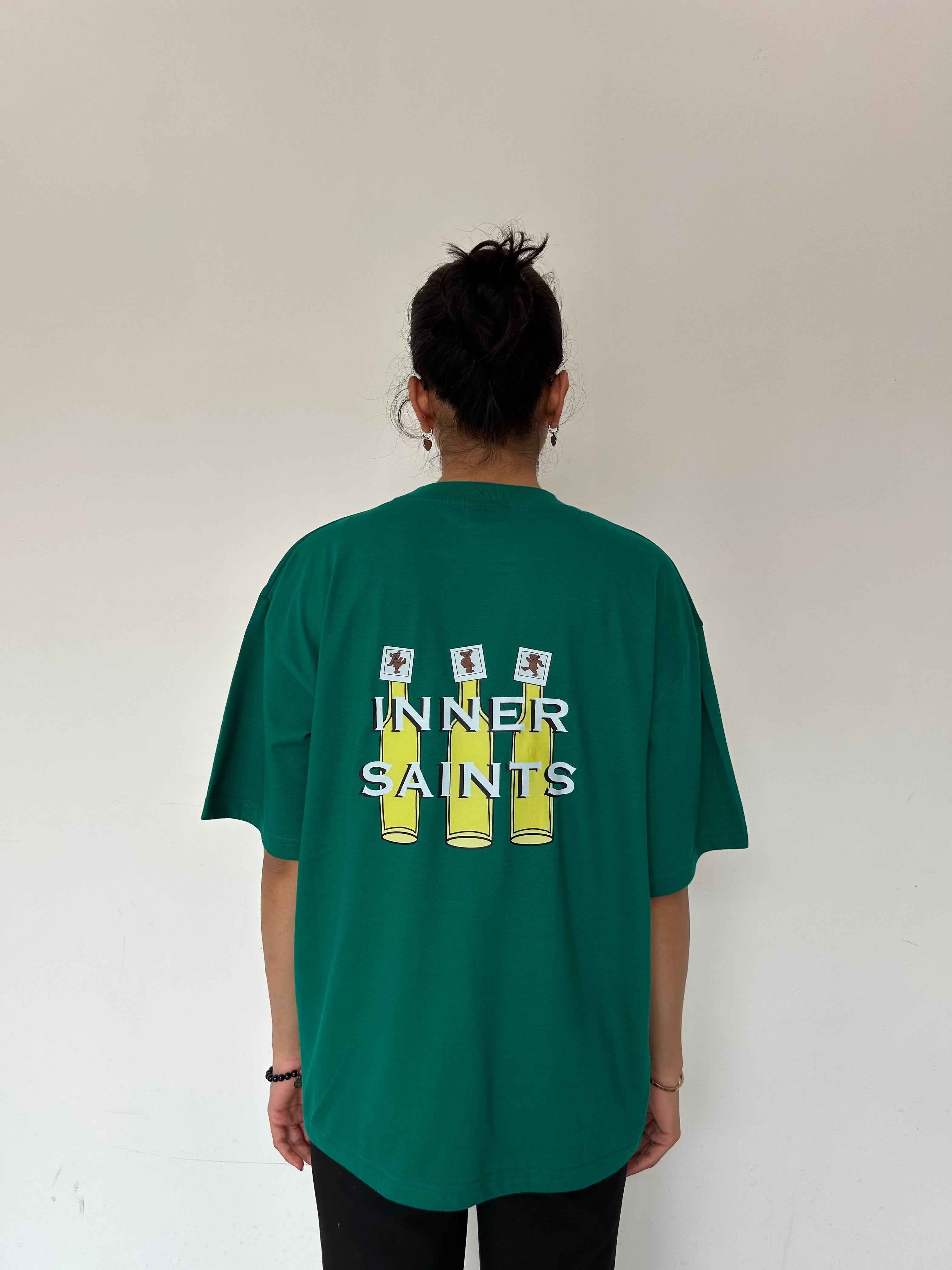 Drunk Enough Green Oversized T-shirt