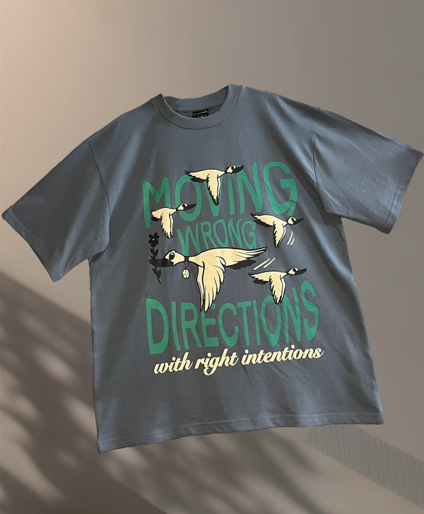 Moving Wrong Directions Oversized T-Shirt