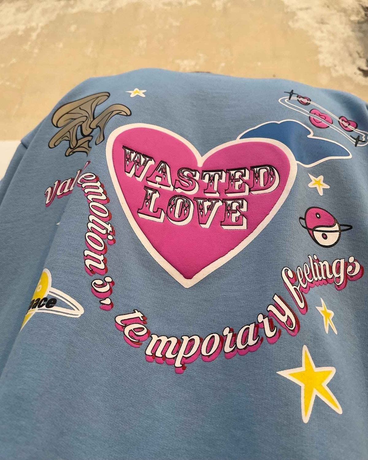 Wasted Love Light Blue Oversized Tshirt