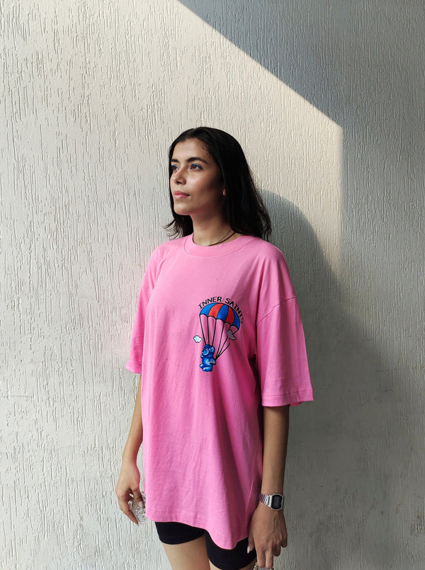 Youth Influencer Pink Oversized Tshirt