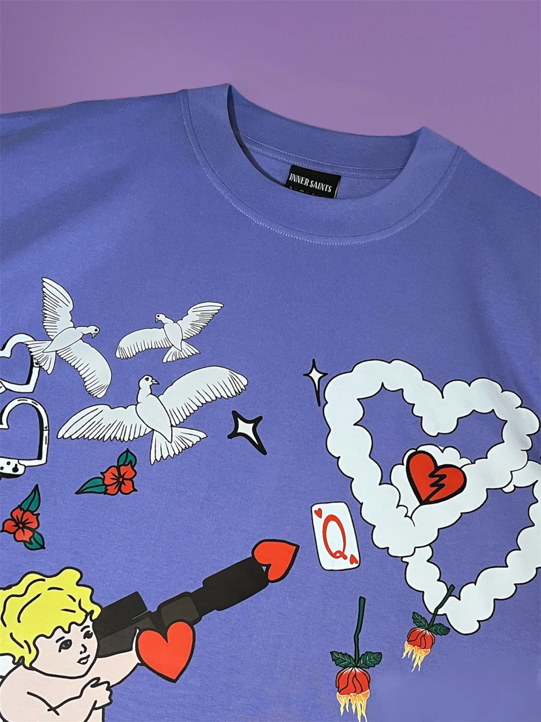 Wrecked My Wishes Lilac Oversized T-Shirt