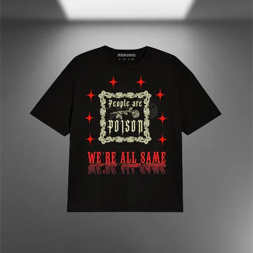 People Are Poision Oversized Black T-shirt