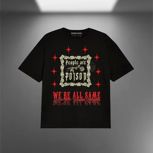 People Are Poision Oversized Black T-shirt