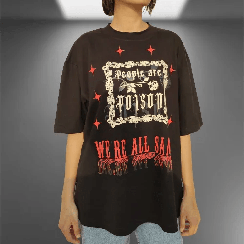 People Are Poision Oversized Black T-shirt