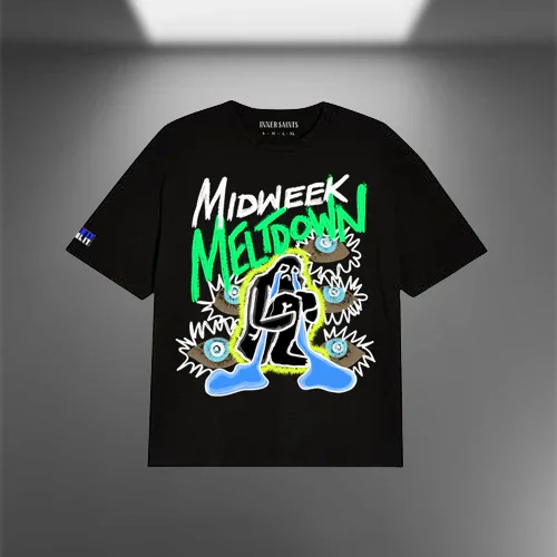 Midweek Meltdown Oversized Black T-shirt