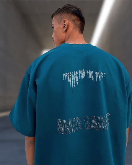Problematic Attitude Teal Green Oversized Tshirt