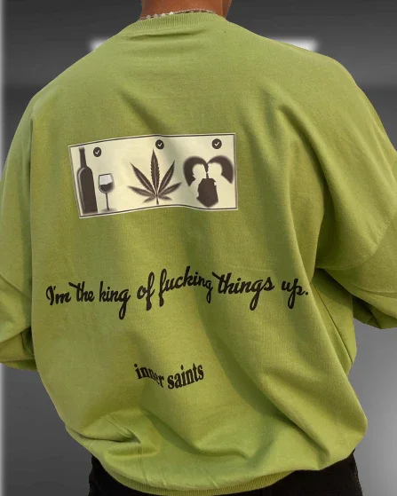 Goodbye Being Good Oversized Matcha Green Sweatshirt