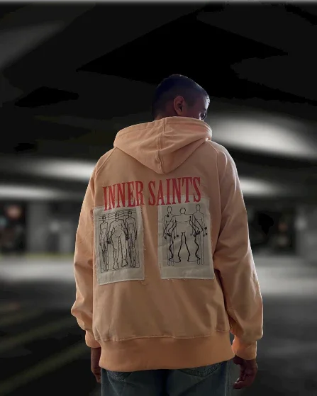 Conscious Existence Peach Oversized Hoodie
