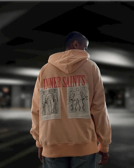 Conscious Existence Peach Oversized Hoodie
