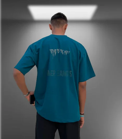 Problematic Attitude Teal Green Oversized Tshirt