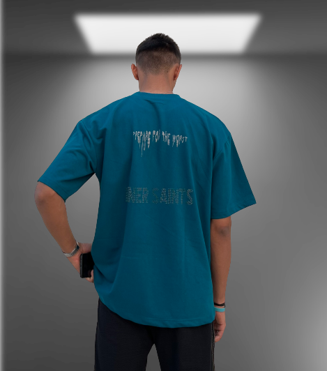 Problematic Attitude Teal Green Oversized Tshirt