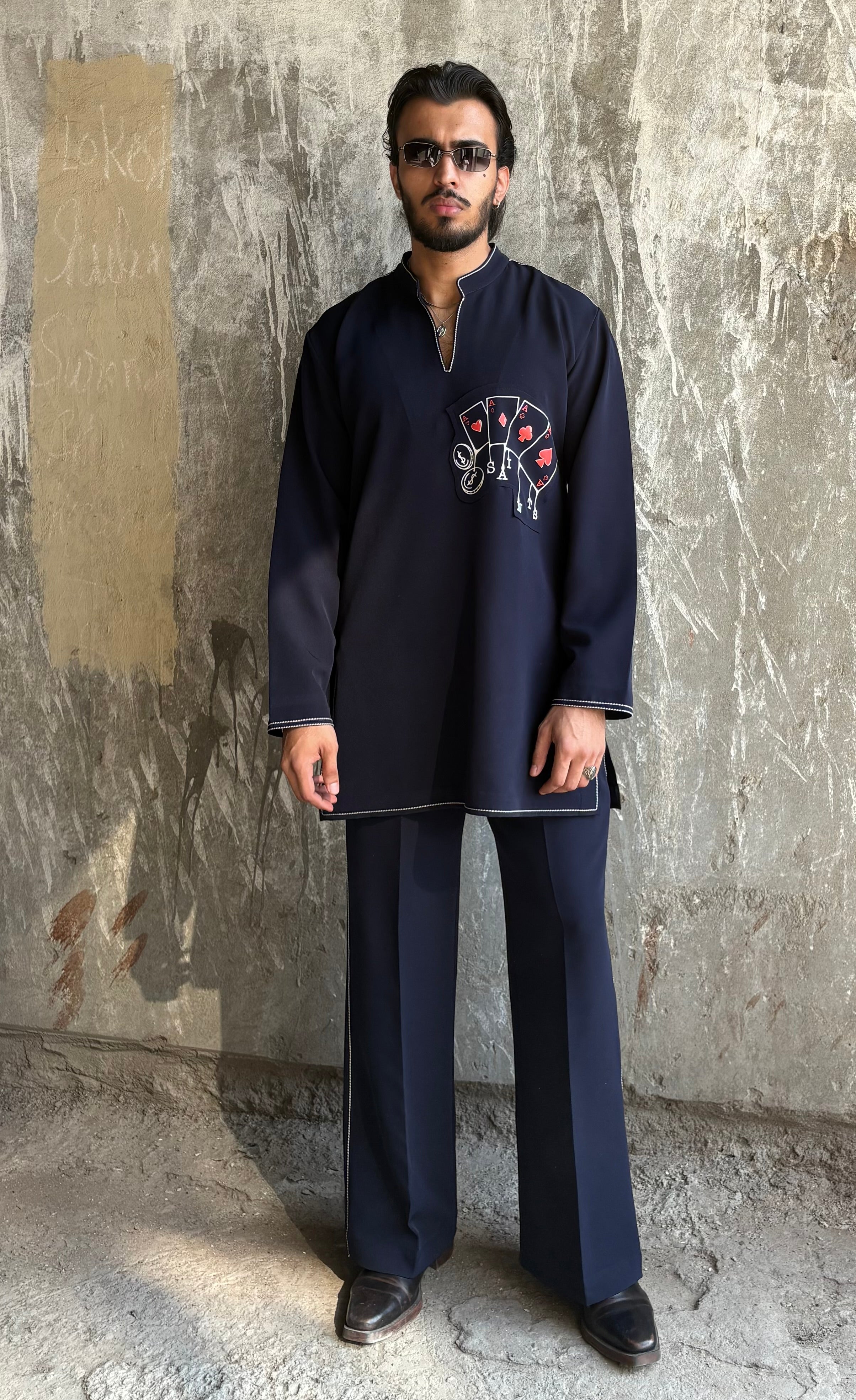 Navy Blue Classic Kurta Co-ord