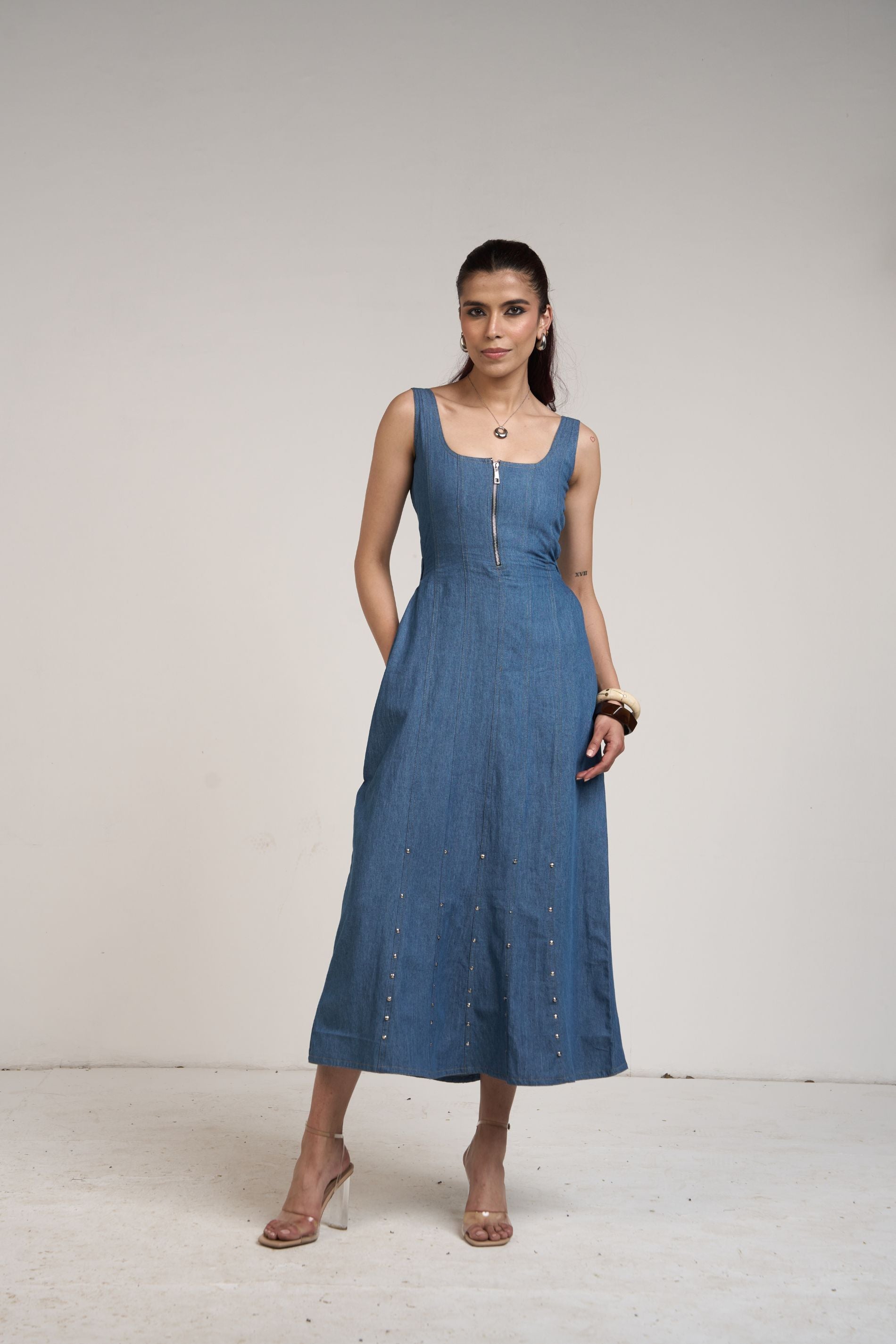 INDIGO DENIM DRESS