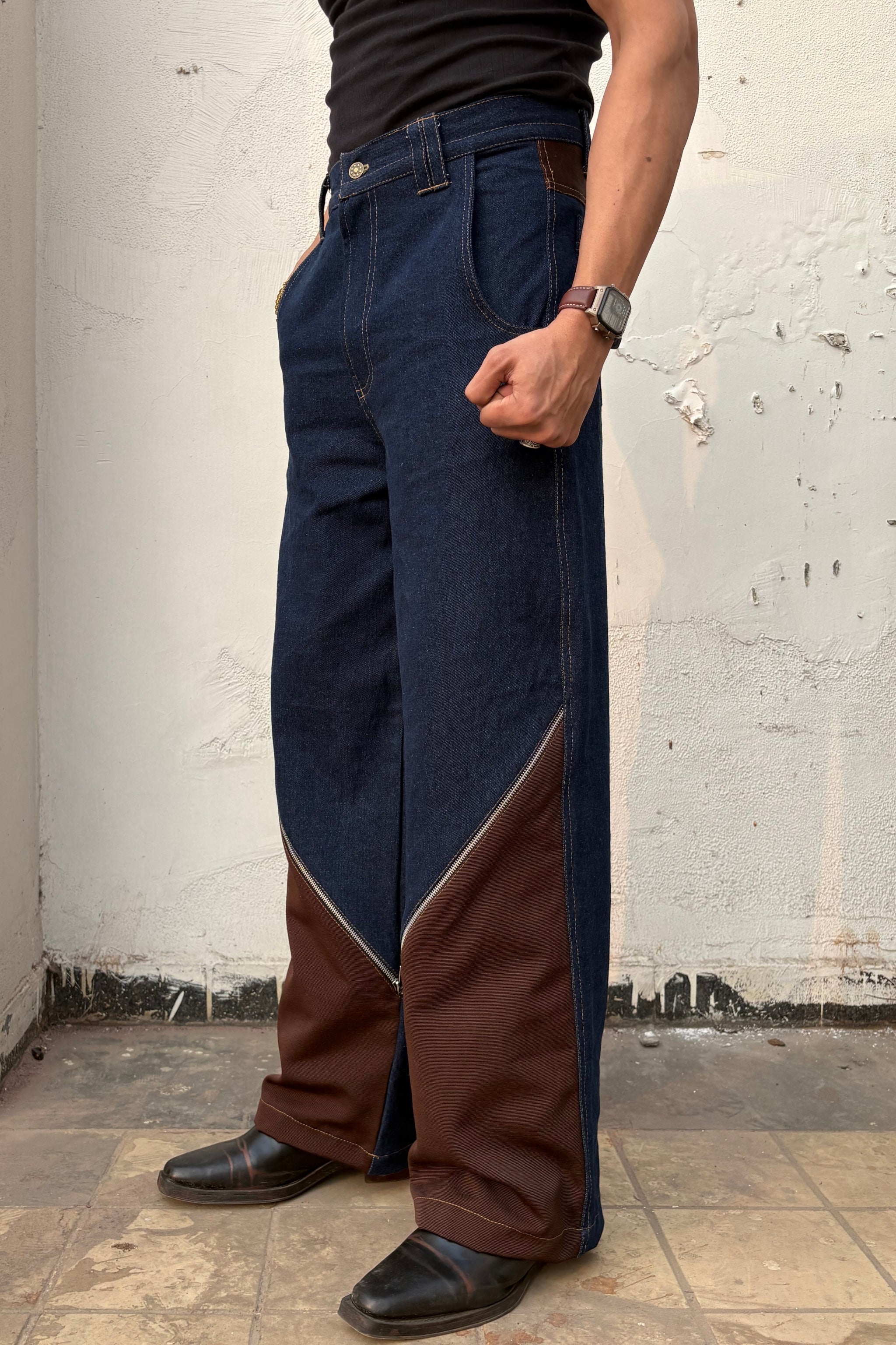 Navy Brown Co-ord Set