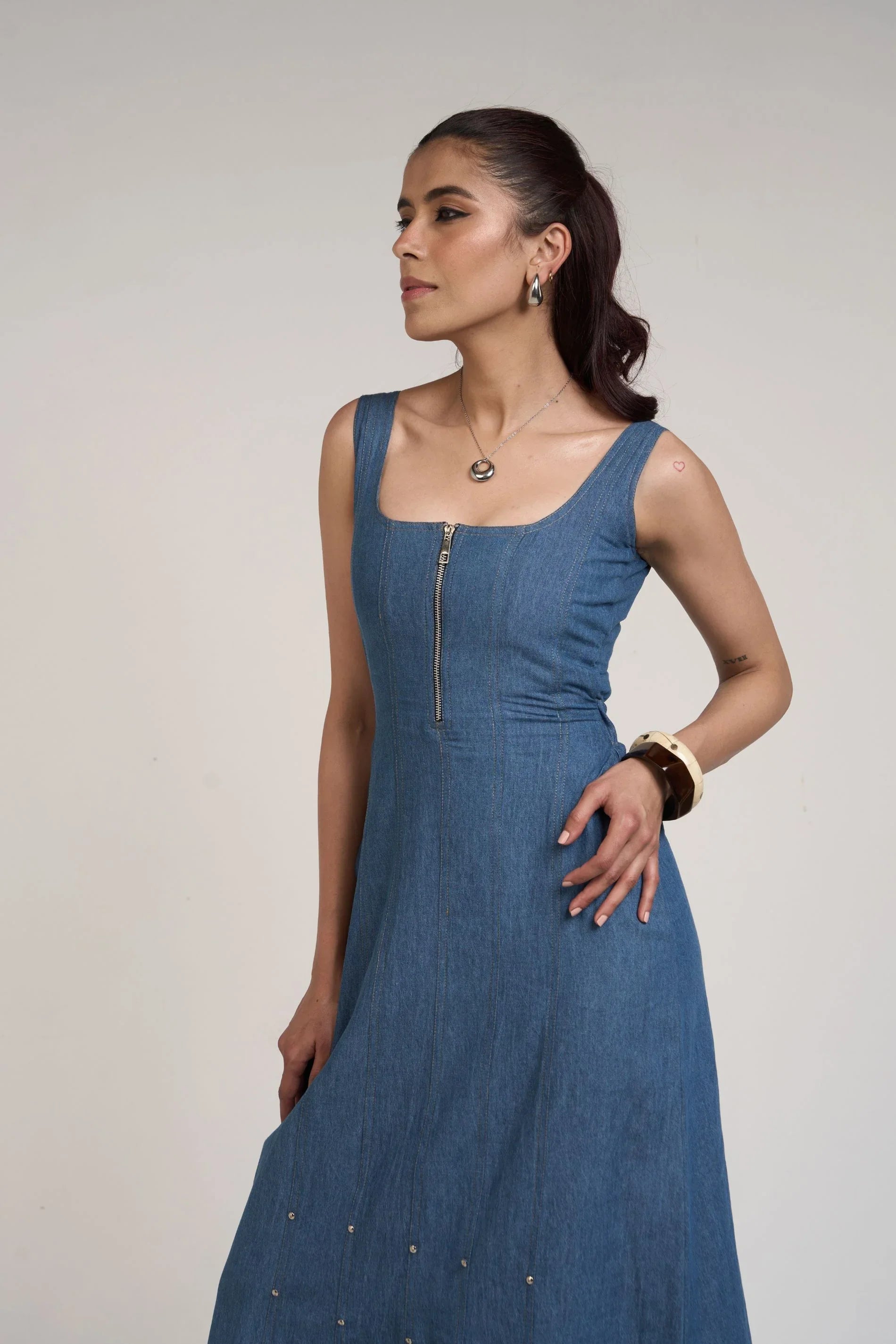 INDIGO DENIM DRESS