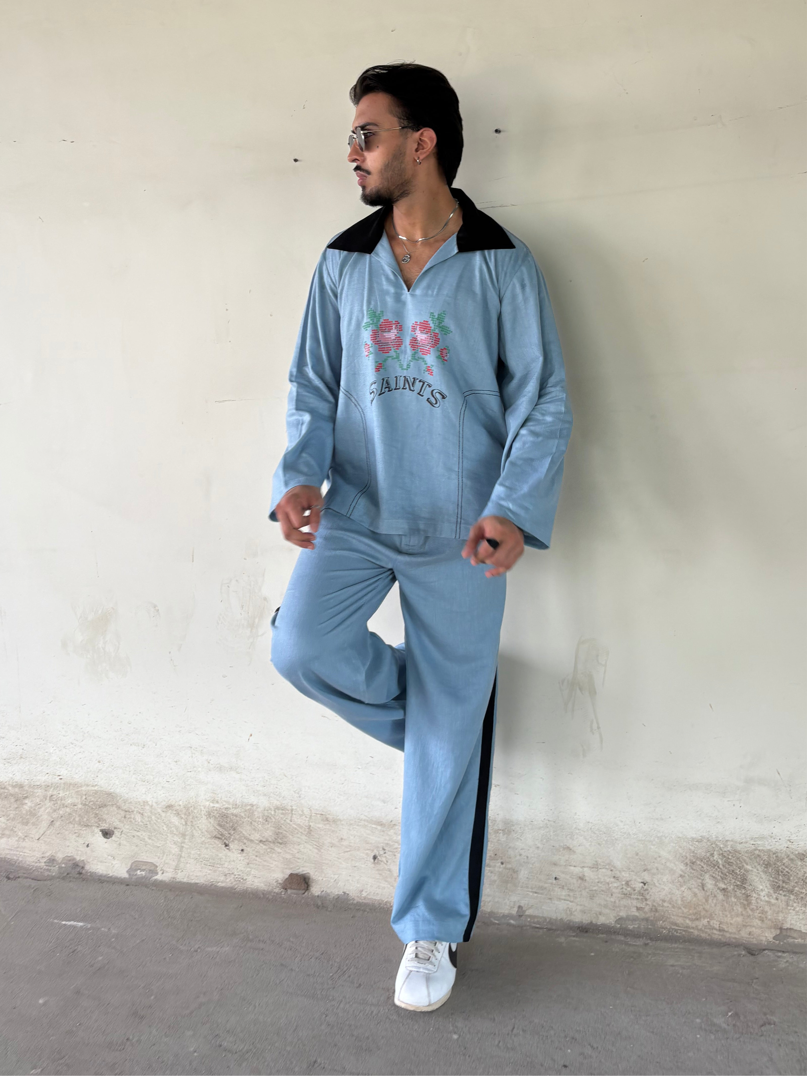 Legends Blue Linen Co-ord set