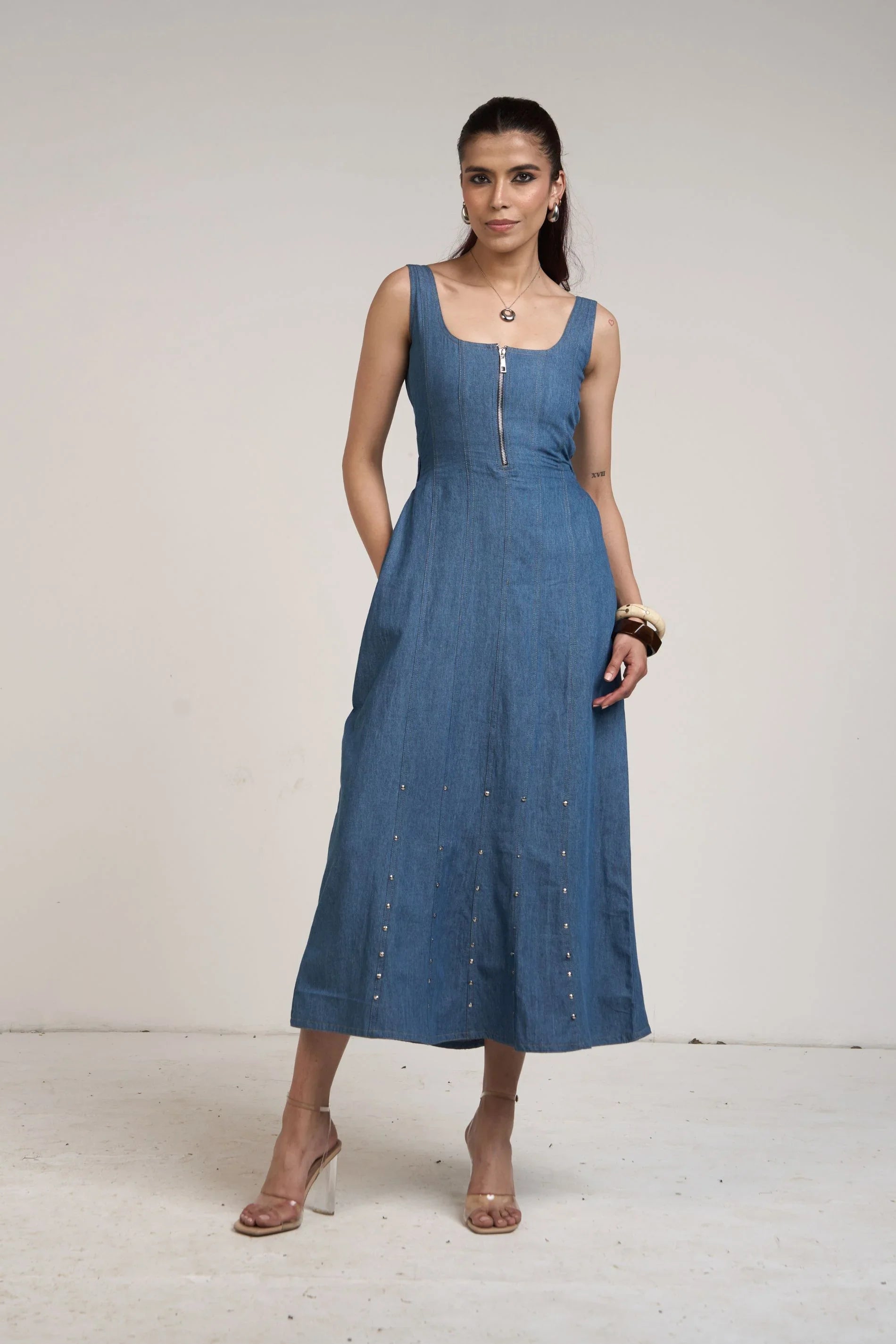INDIGO DENIM DRESS